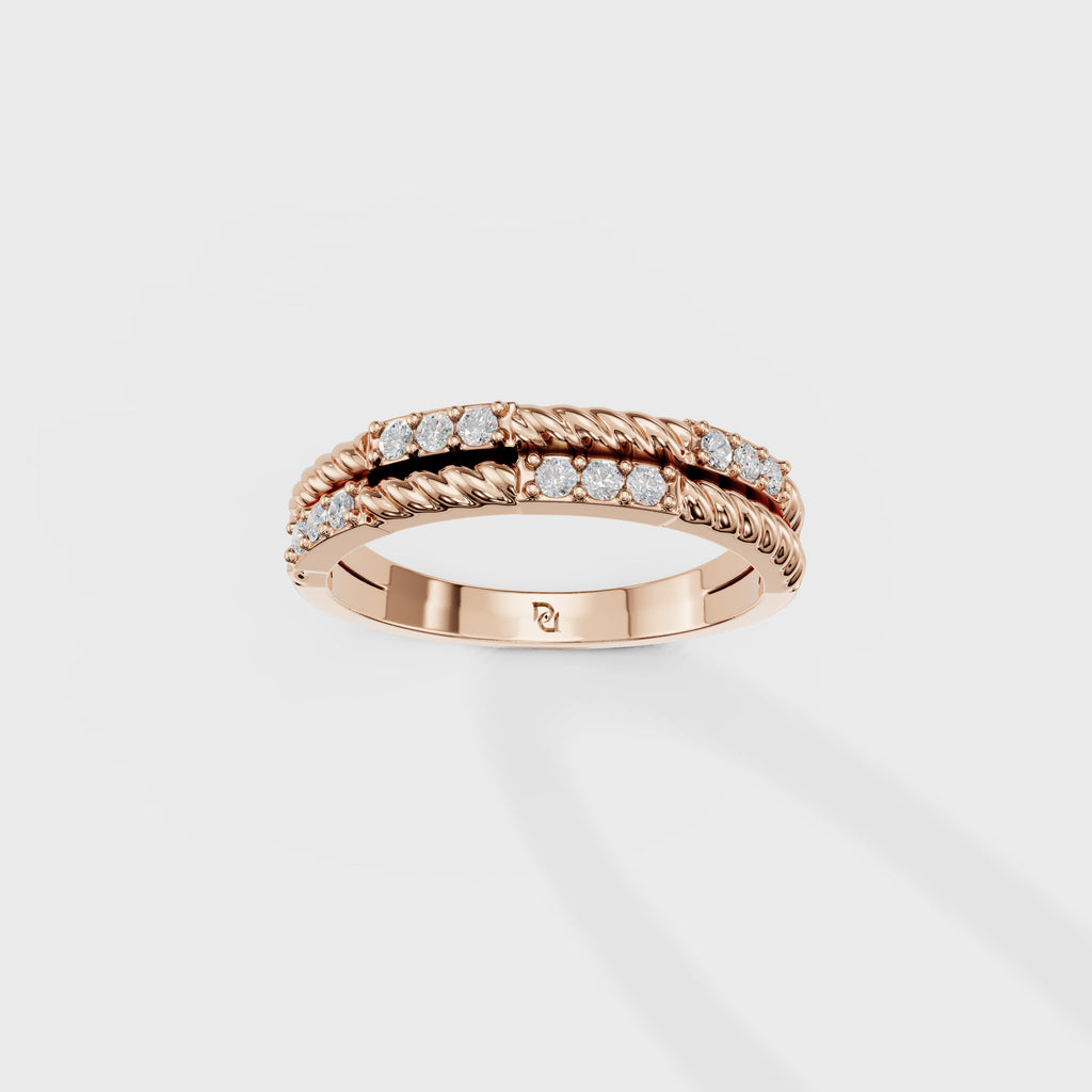 Rope Twist Diamond Ring