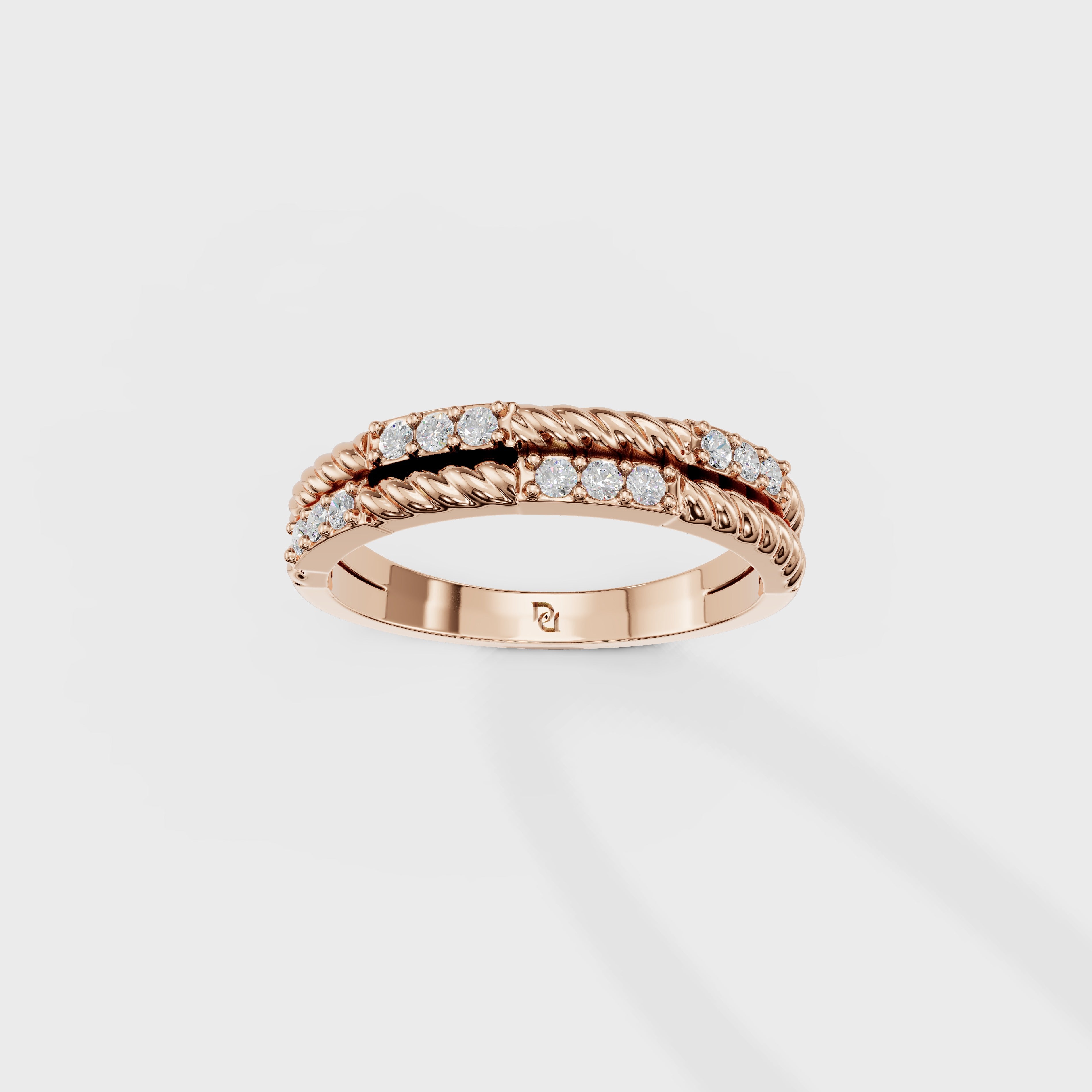 Rope Twist Diamond Ring
