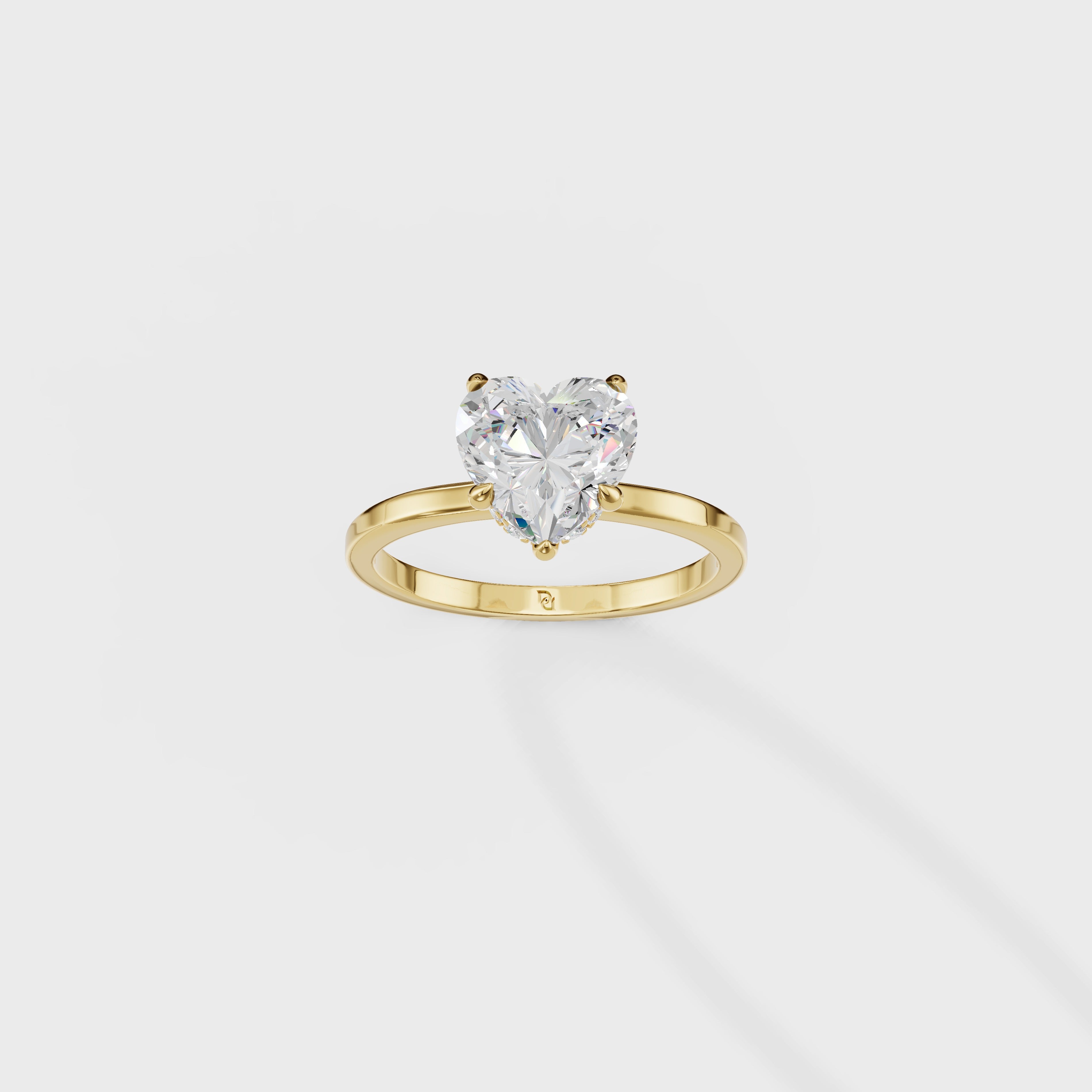love's Reflection Heart Shape Ring