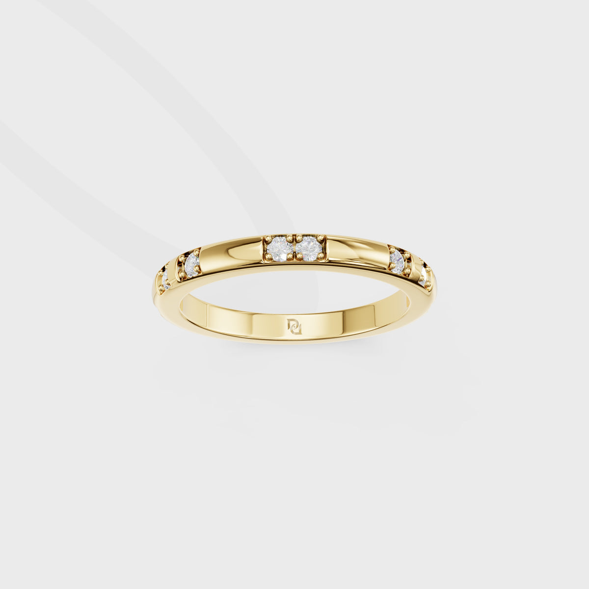 Modern Lines Diamond Wedding Band
