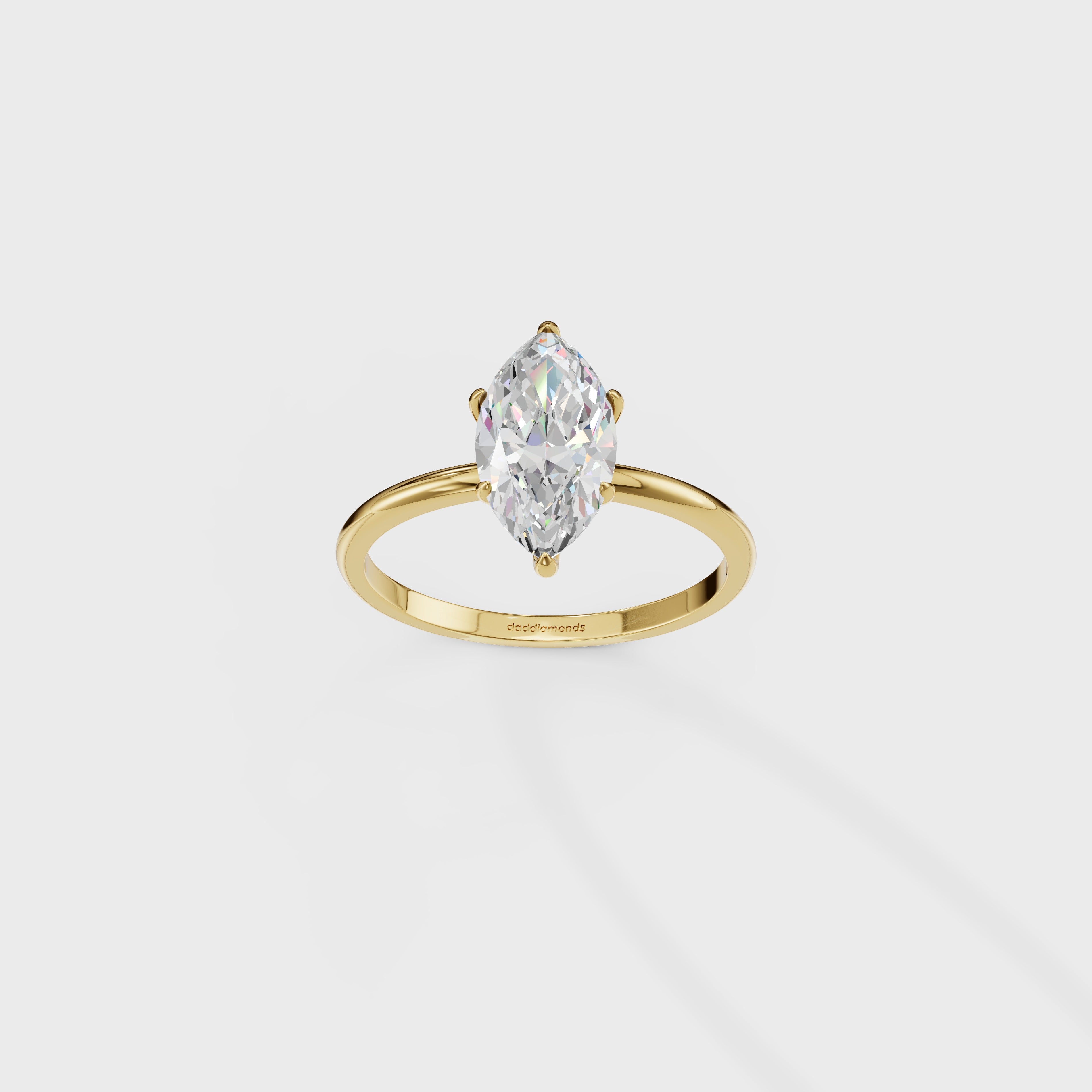 Marquise Cut Diamond Solitaire Ring