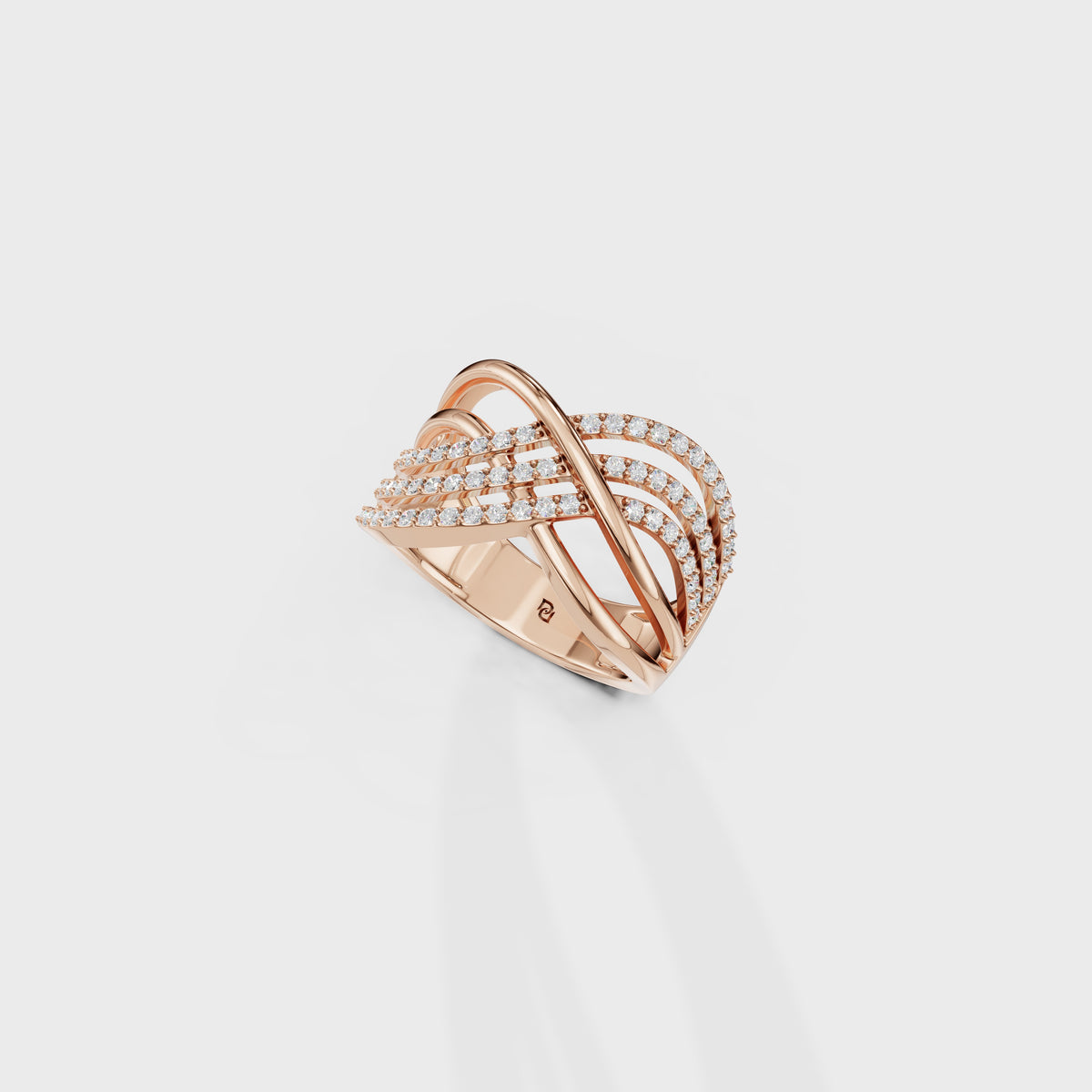 Modern Multi-Strand Diamond Ring