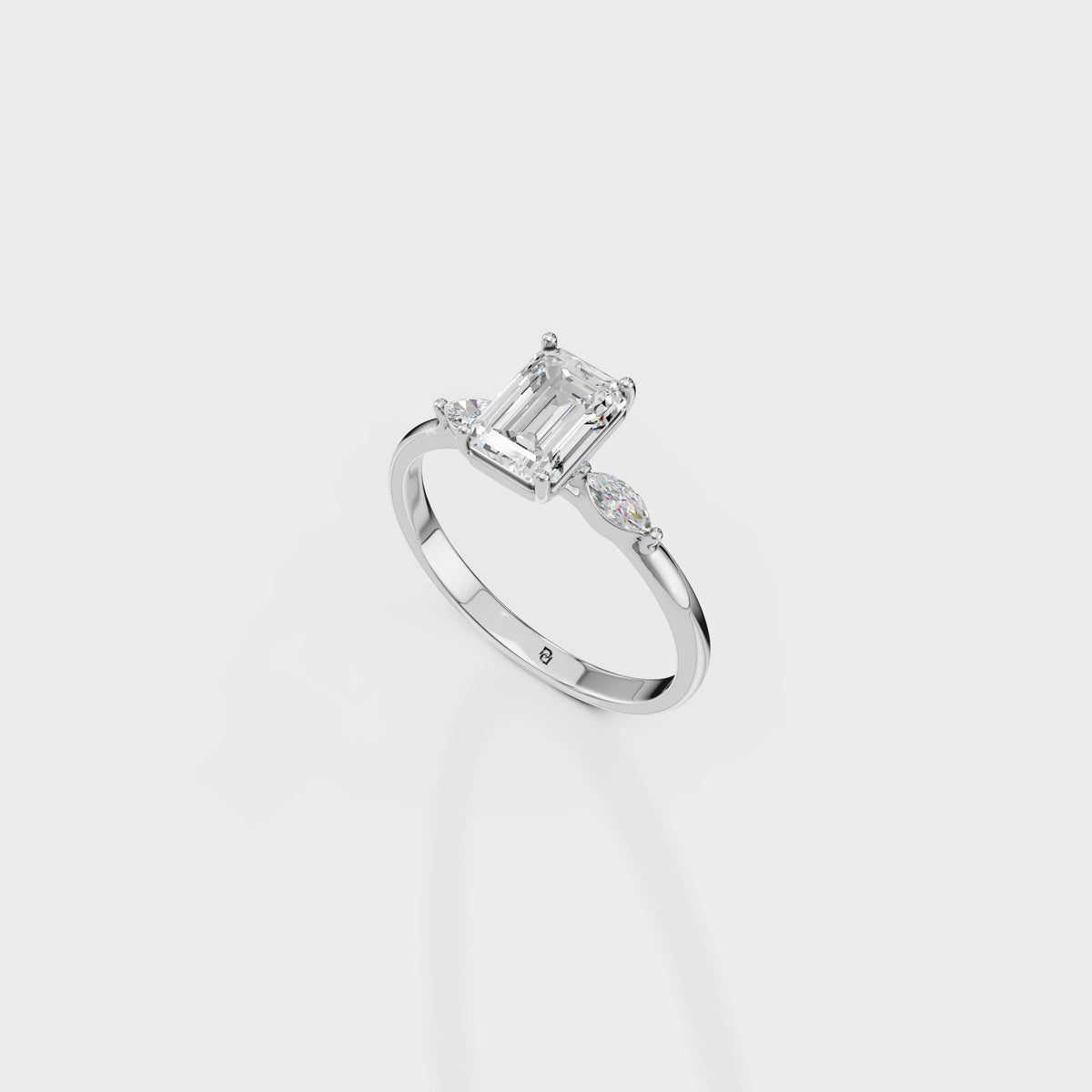 1ct Emerald Radiance Trilogy ring