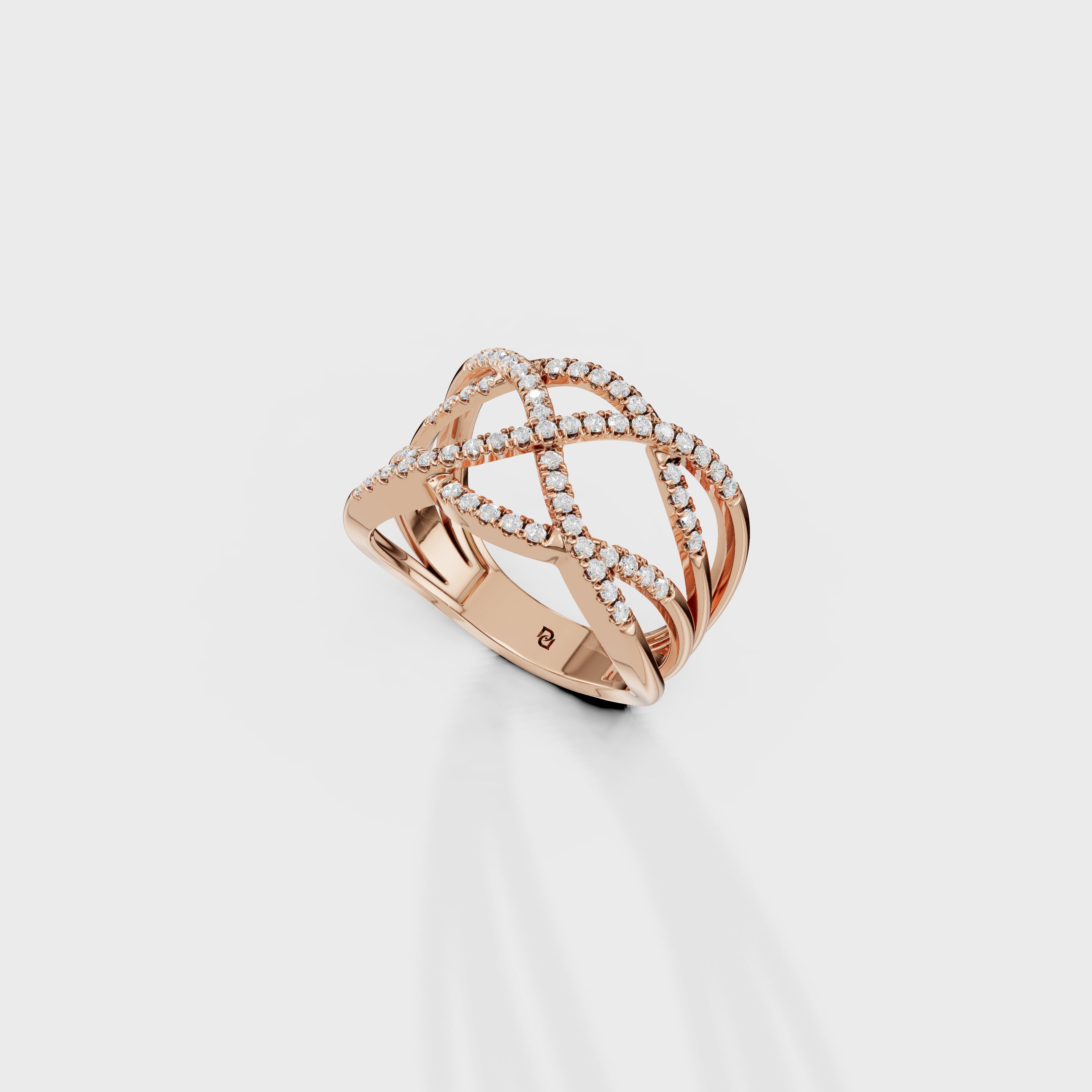 Interwoven Diamond Ring