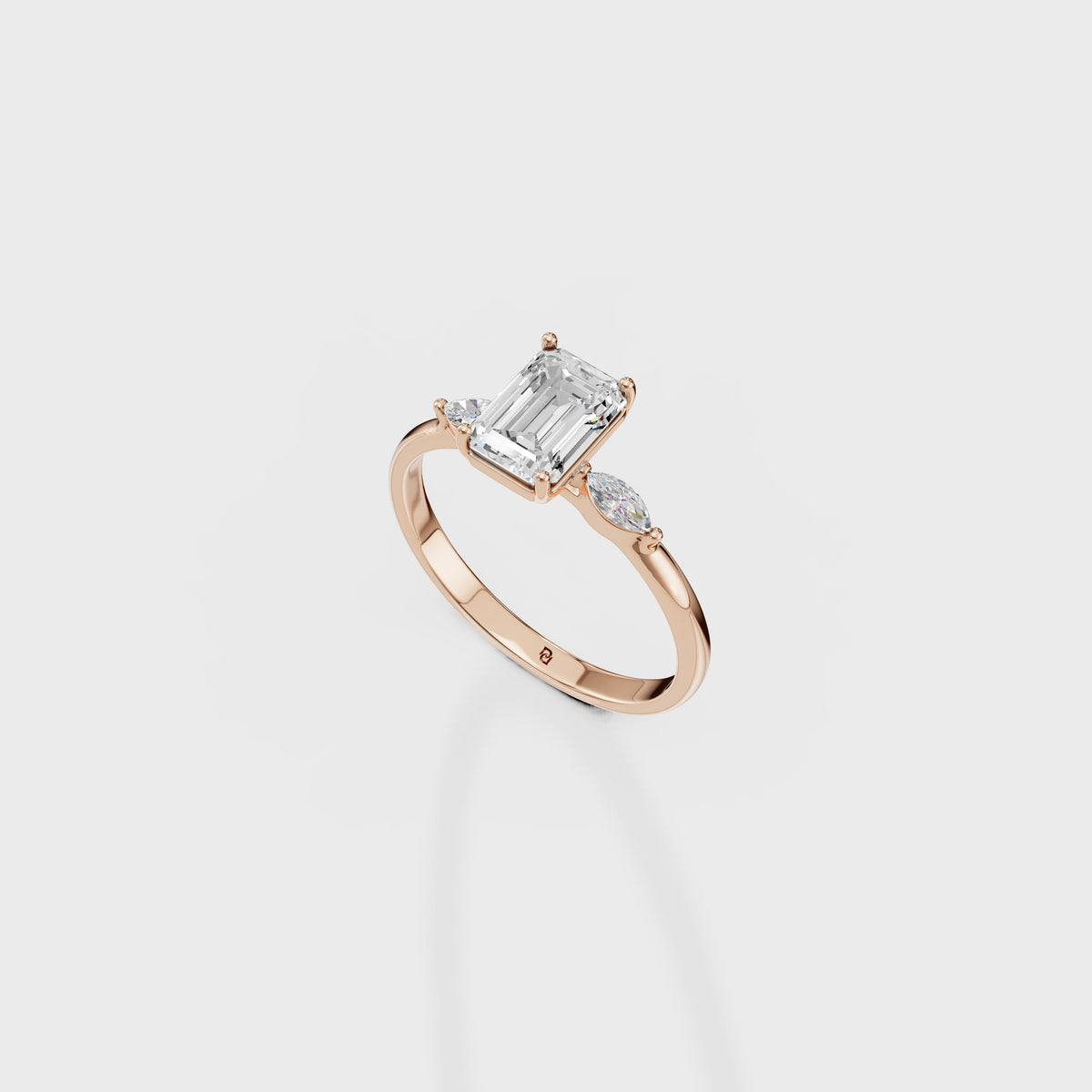 1ct Emerald Radiance Trilogy ring