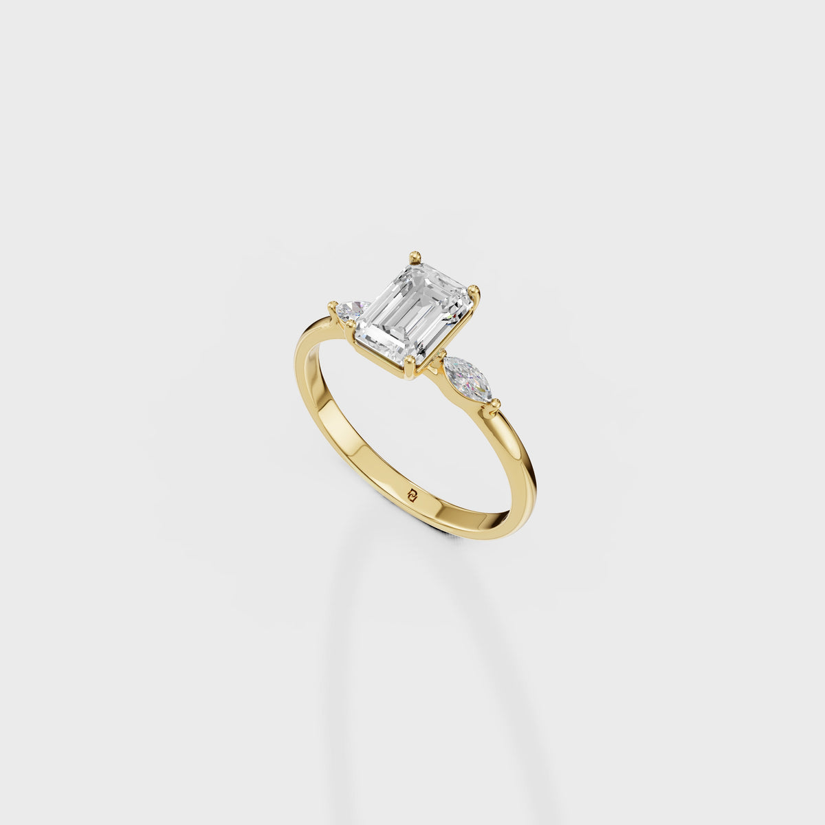 1ct Emerald Radiance Trilogy ring