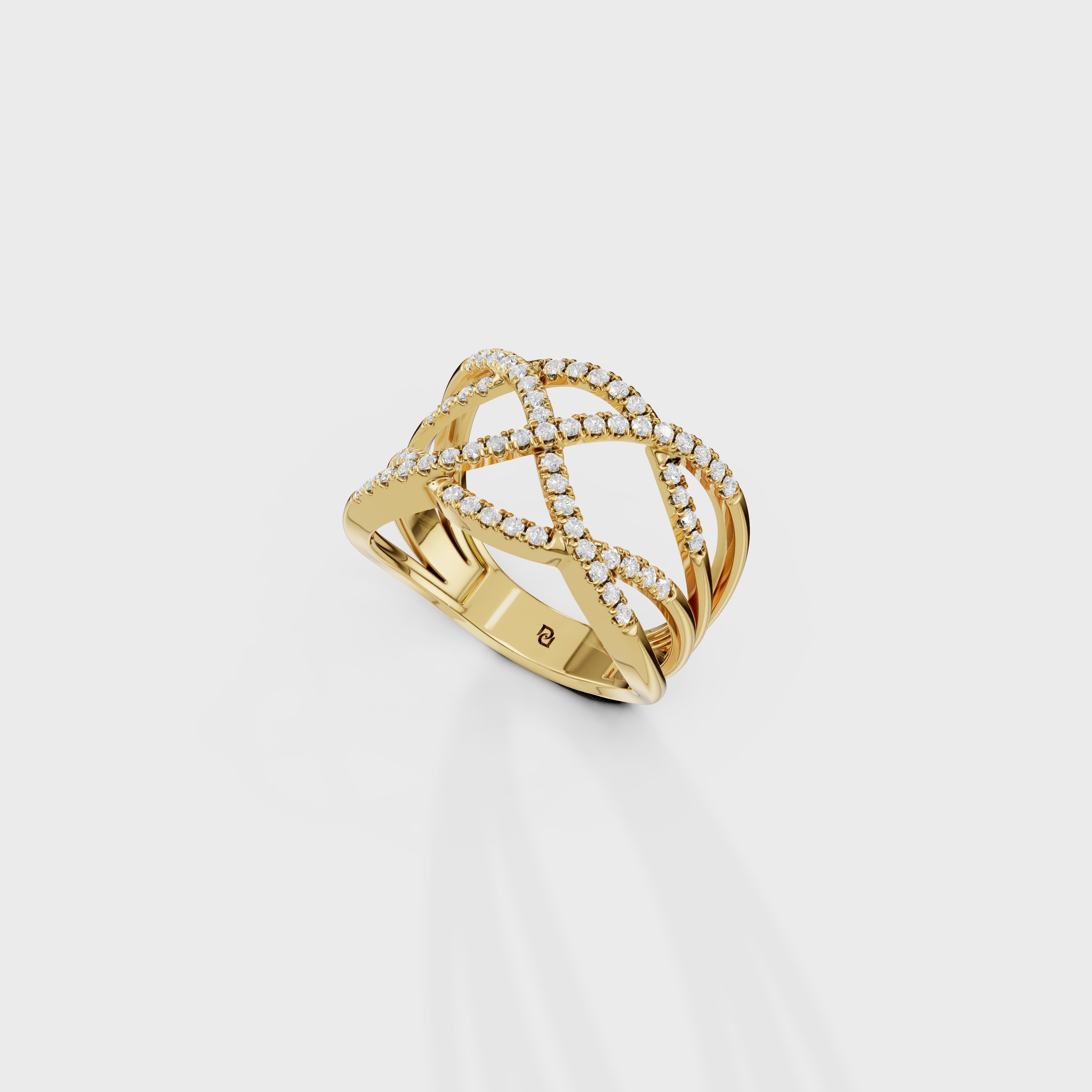 Interwoven Diamond Ring