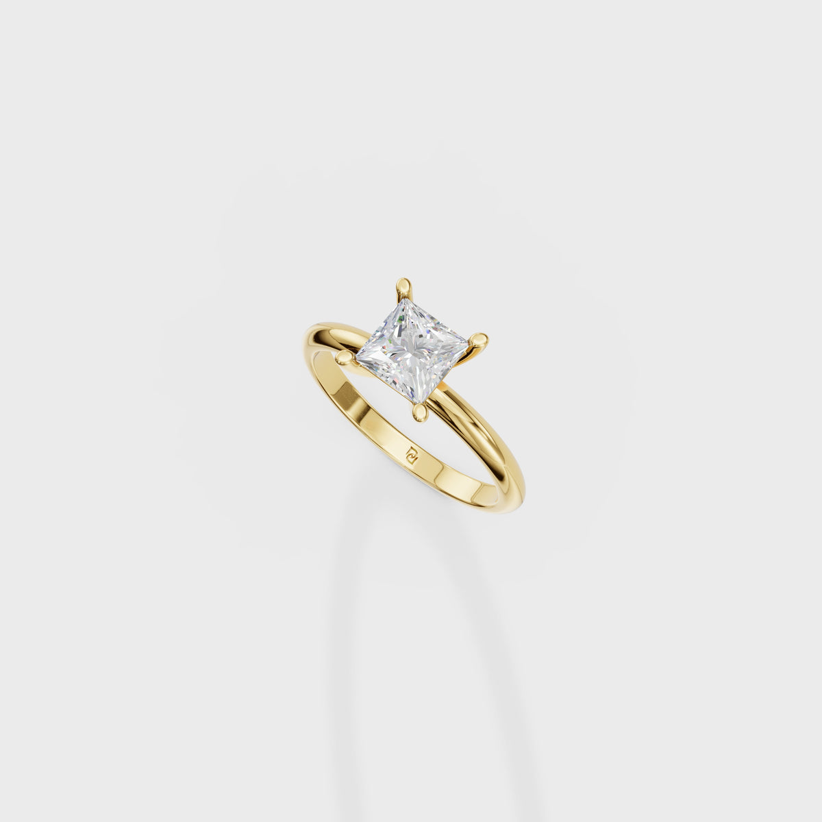 1ct Princess Cut Solitaire Ring
