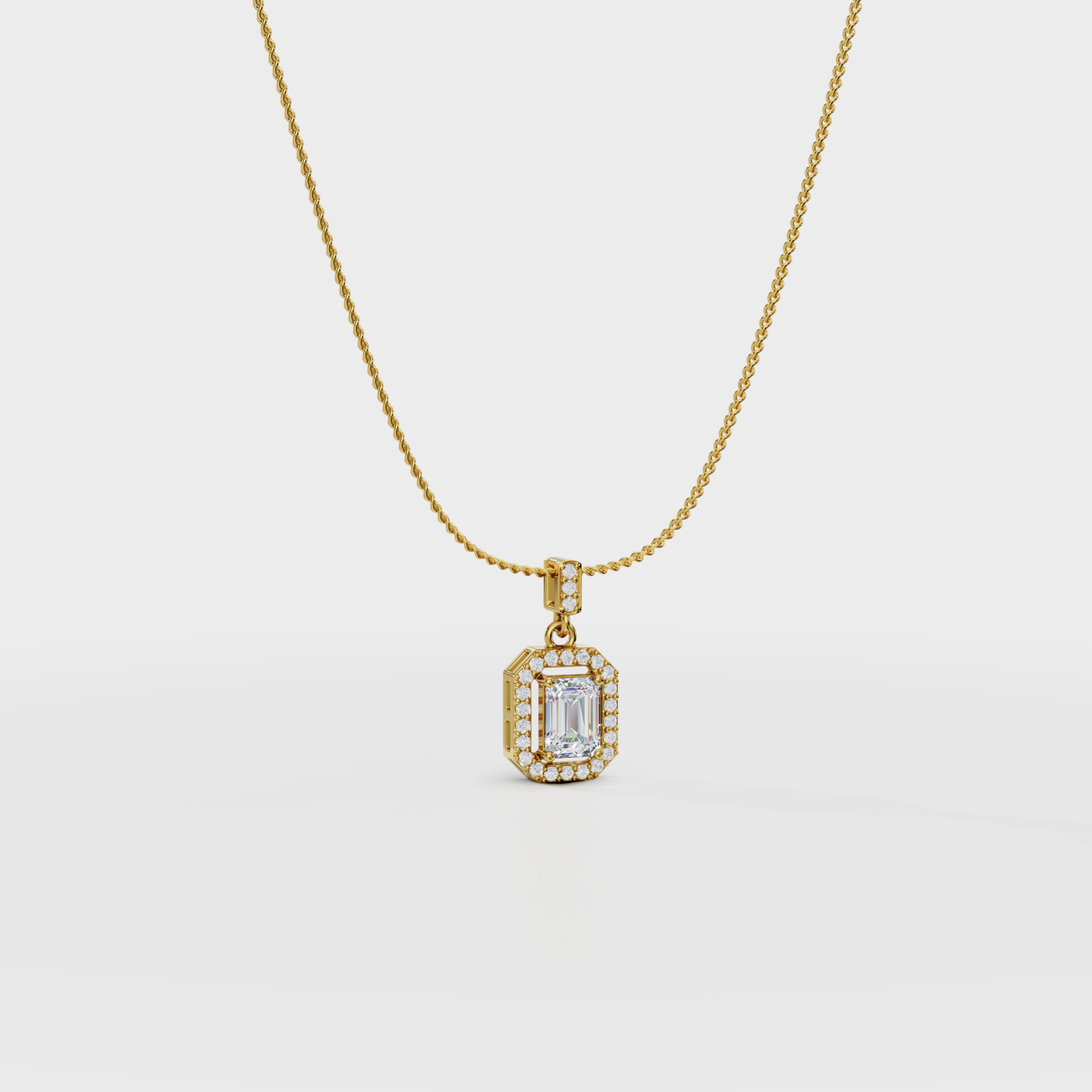 Luxe 1ct Emerald Cut Pendant