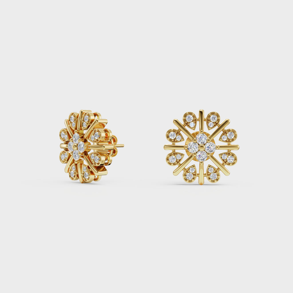Sunburst Bloom Diamond Earrings