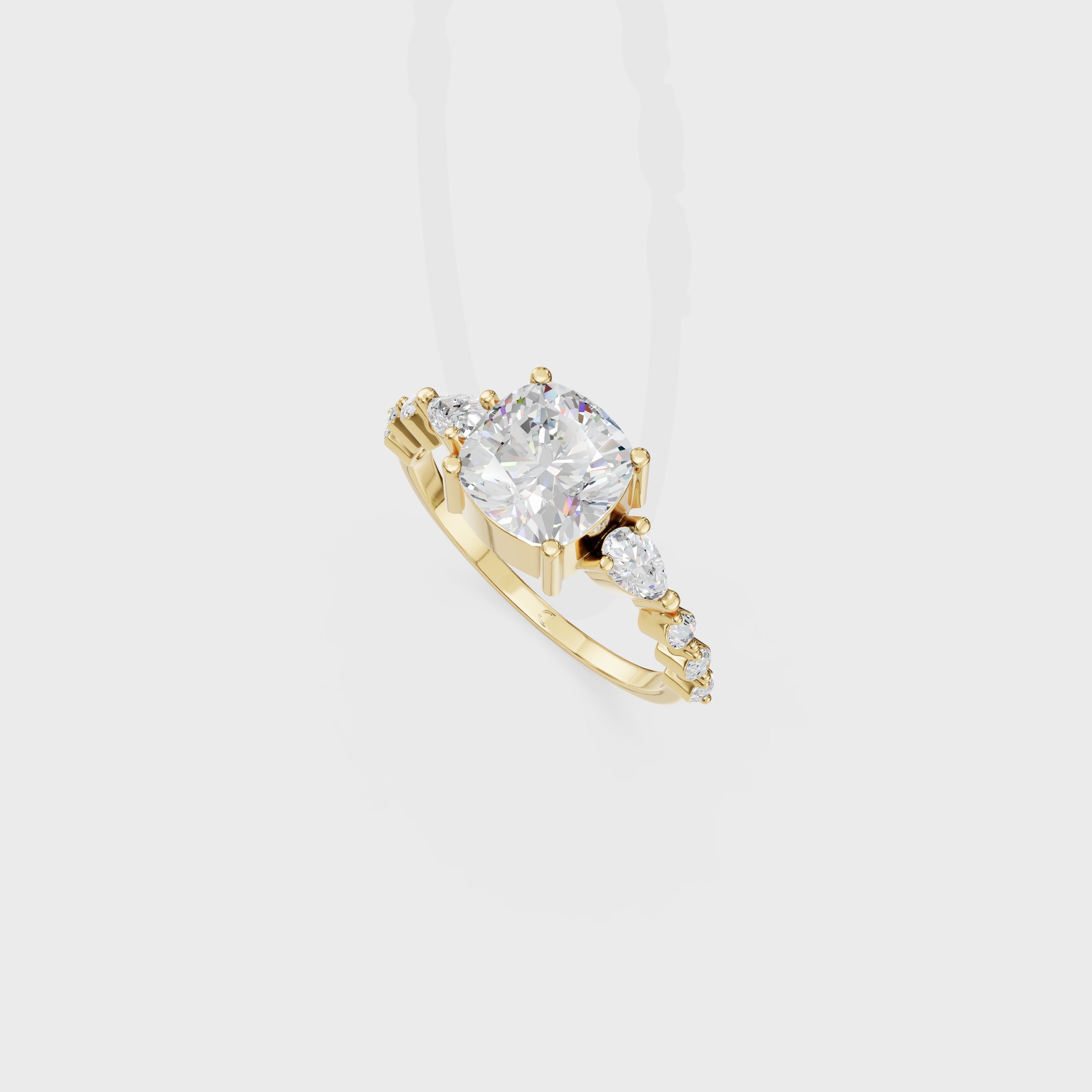 Cushion Cut Diamond Ring