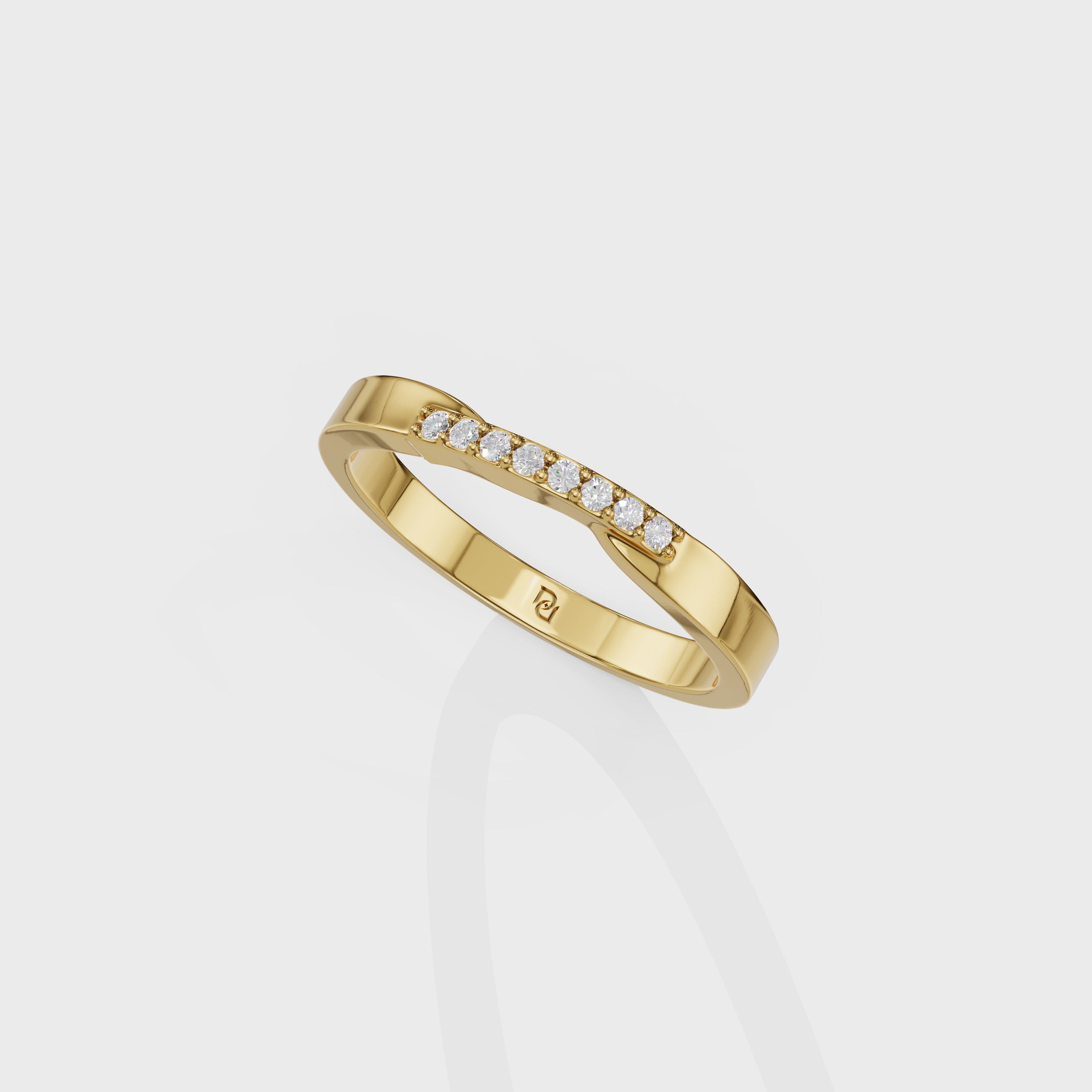 Modern Seven Stone Diamond Wedding Band