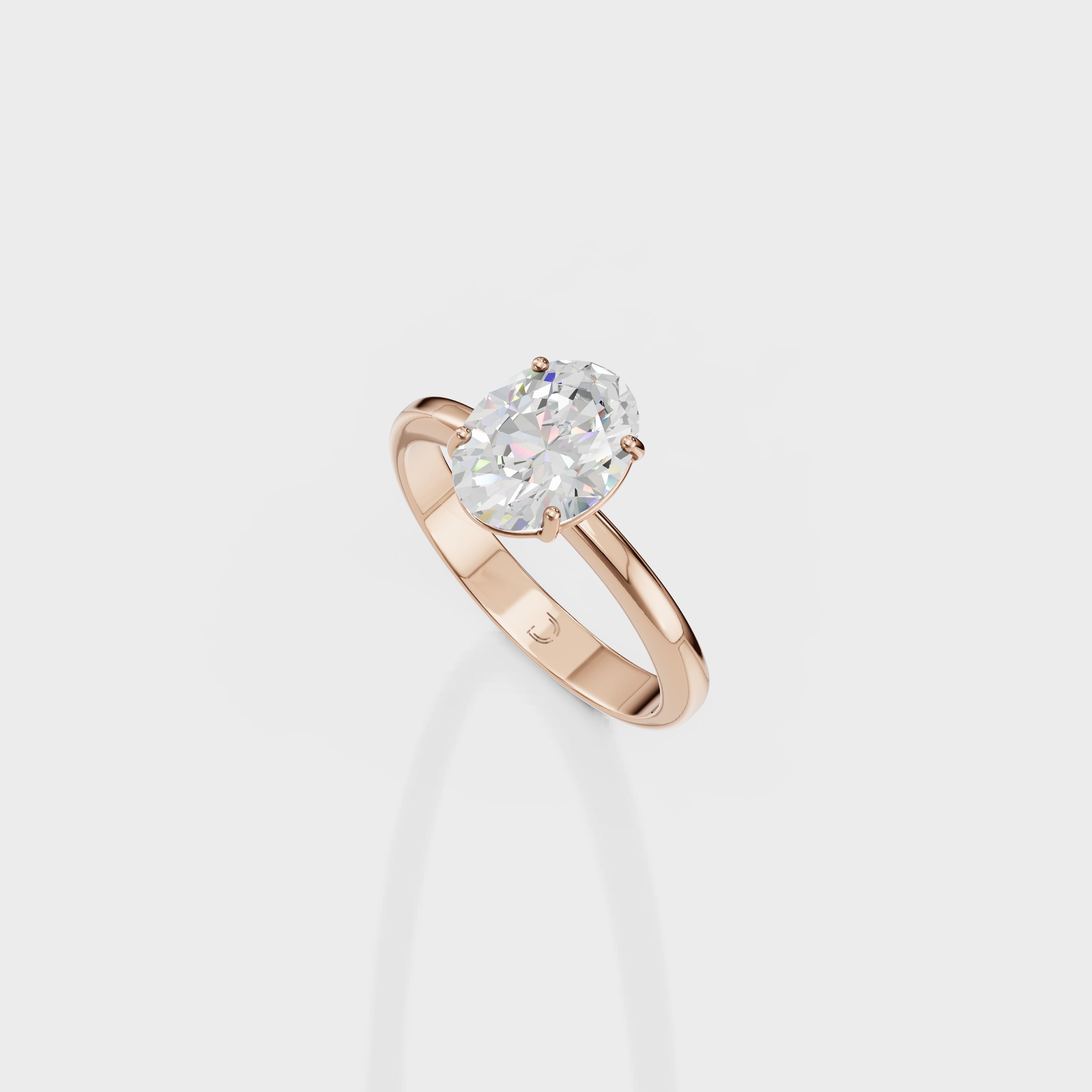 Brilliant Oval Diamond Solitaire Ring