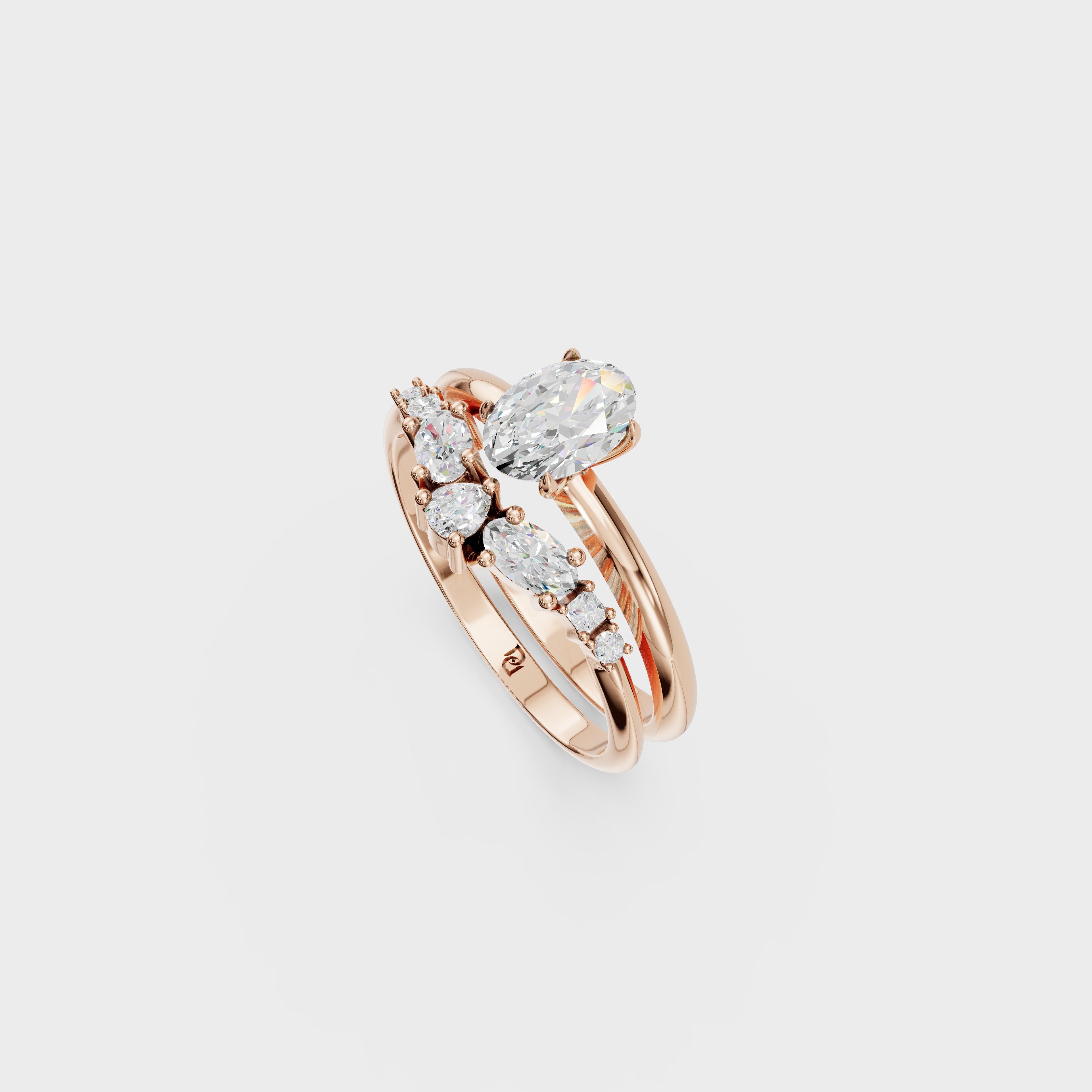 Ethical Elegance Oval Cut Bridal Set