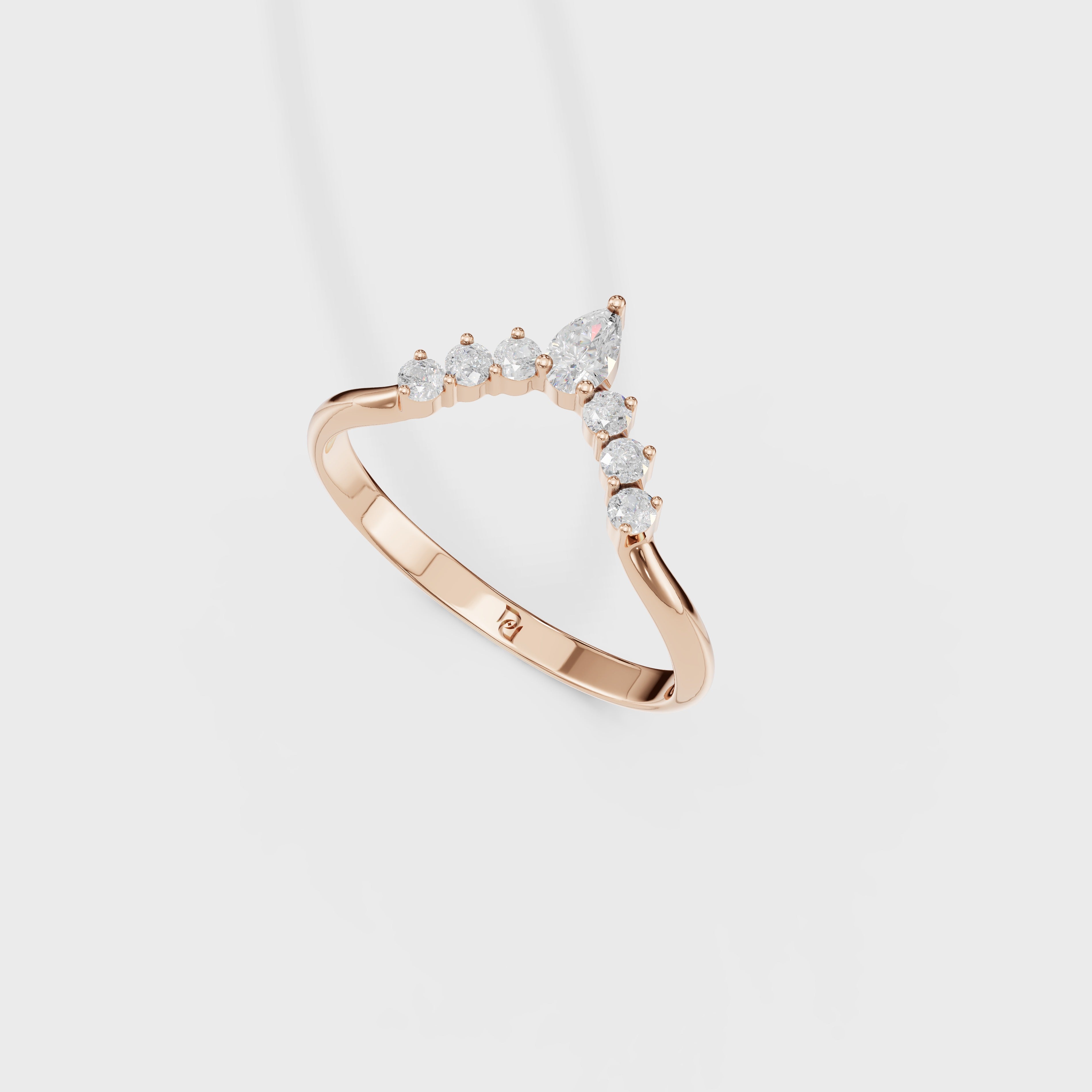 Pear Embrace Wedding Band