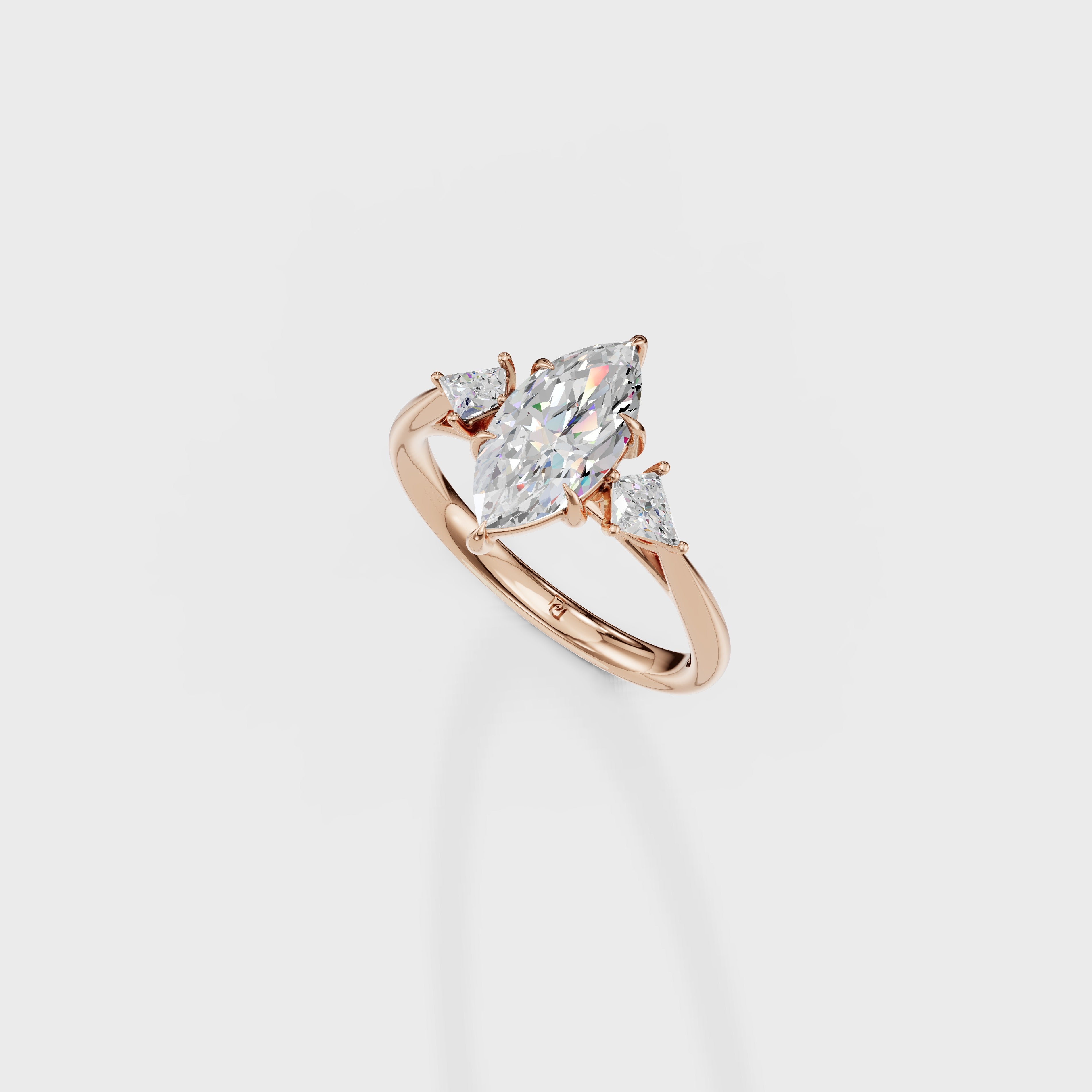 Petite Cometa Perfect Fit Marquise Cut Diamond Engagement Ring