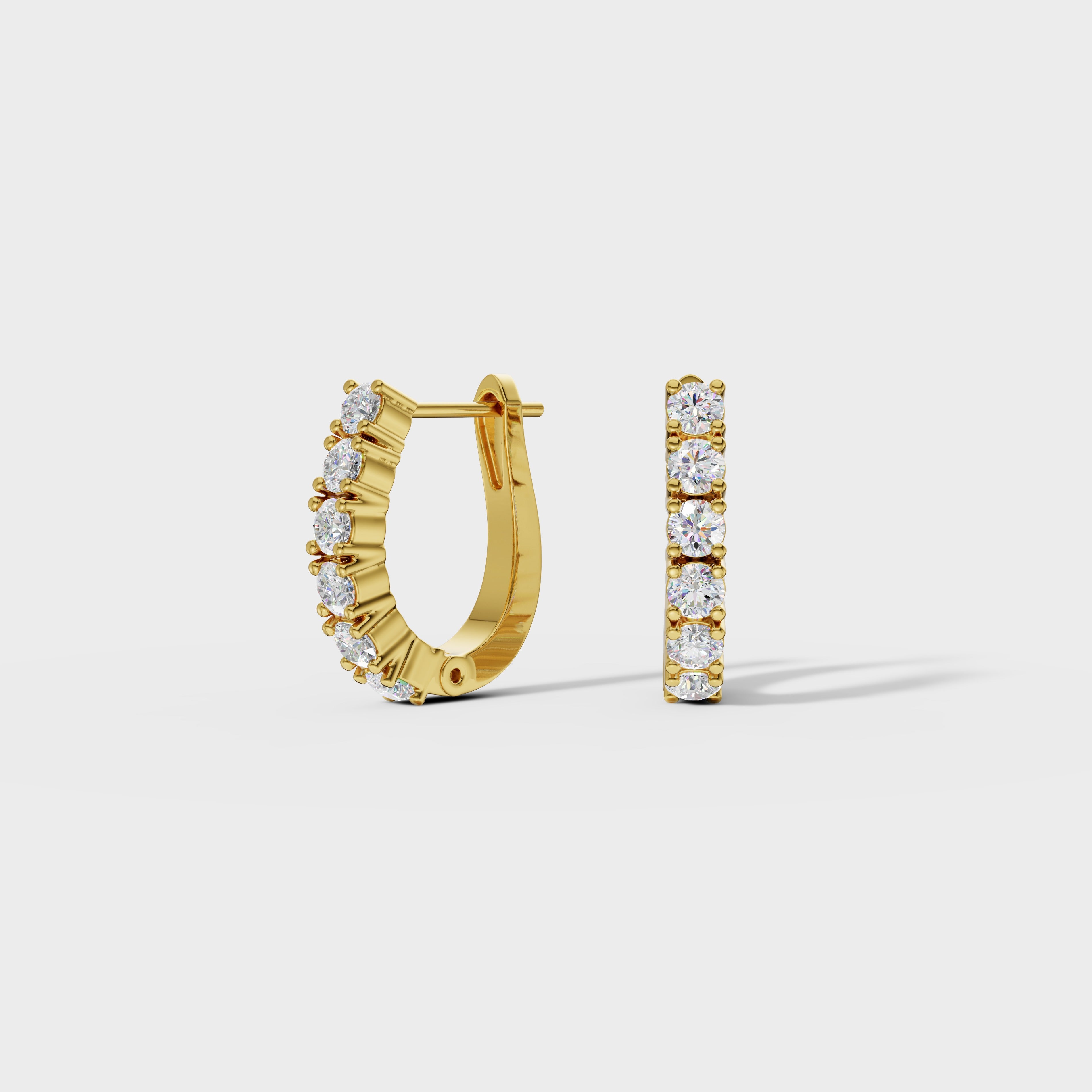 Brilliant Cut Diamond Huggie Hoops