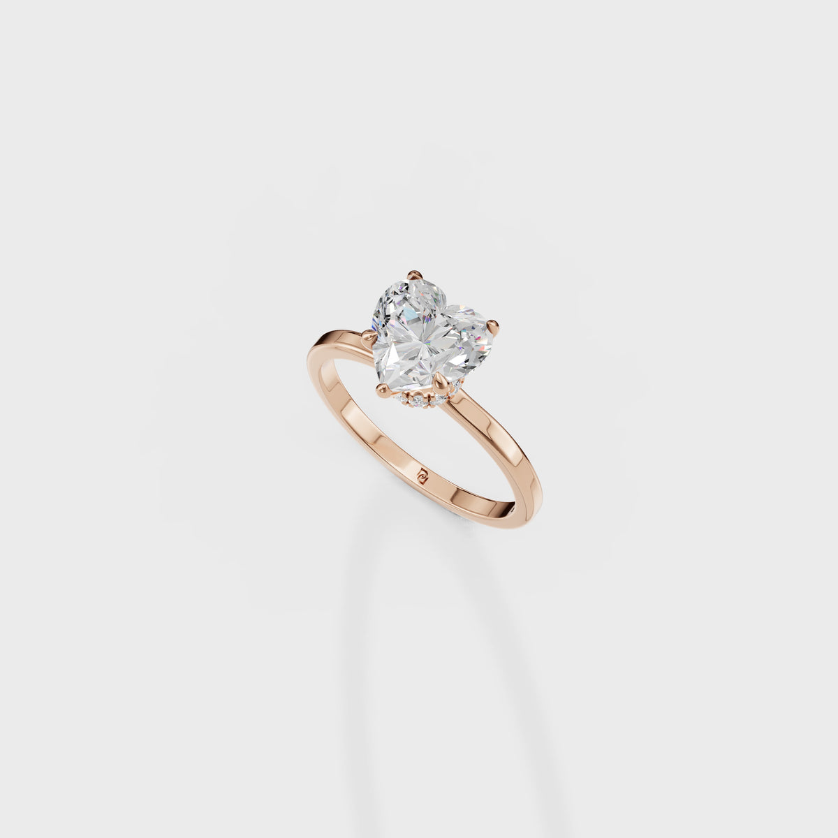 1.50ct love's Reflection Heart Shape Ring