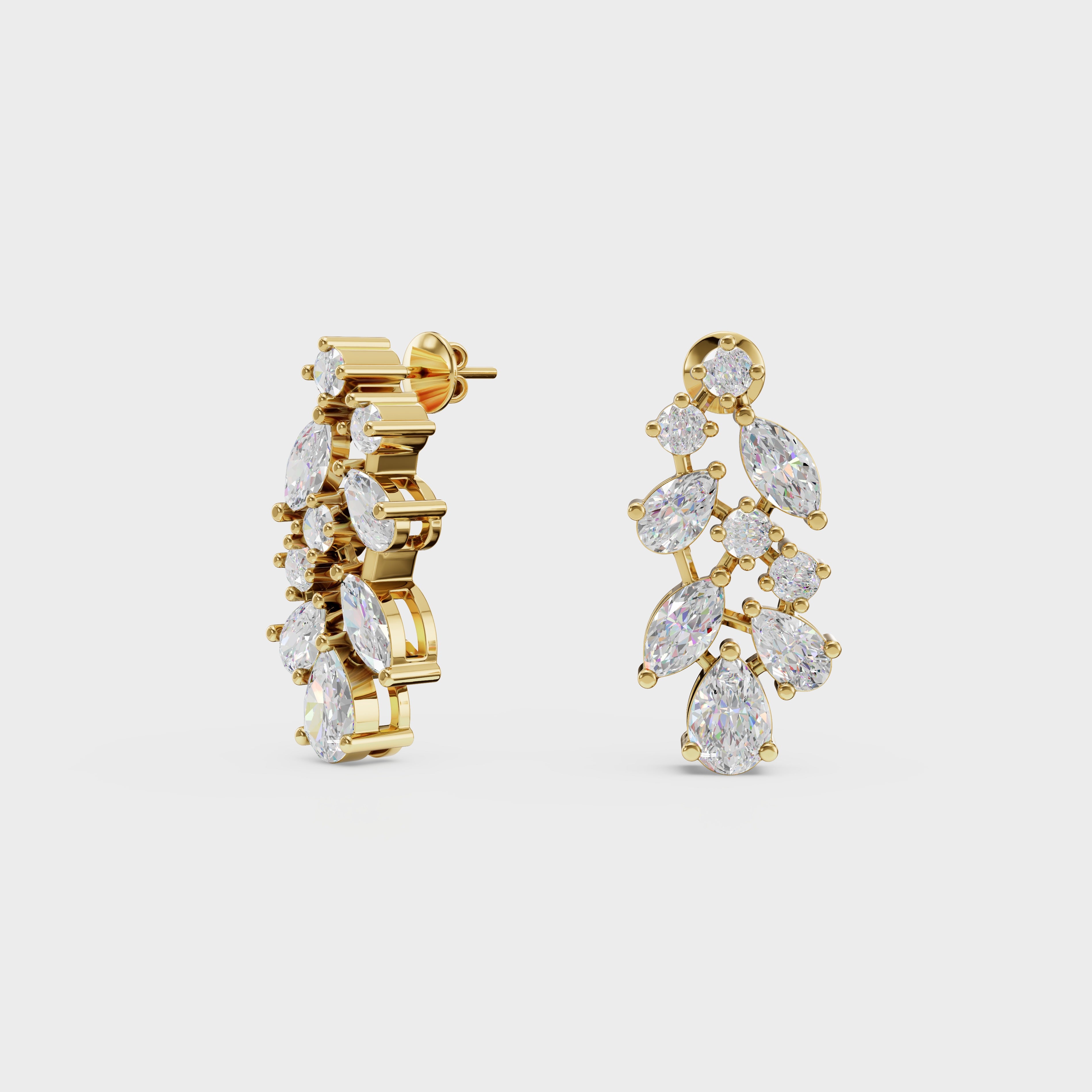 Pear & Marquise Cut Diamond Drops
