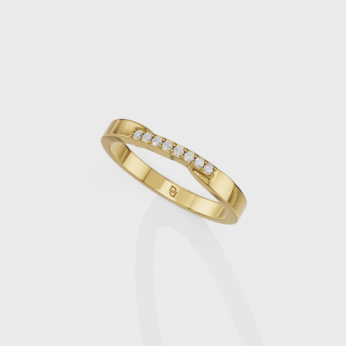 Modern Seven Stone Diamond Wedding Band