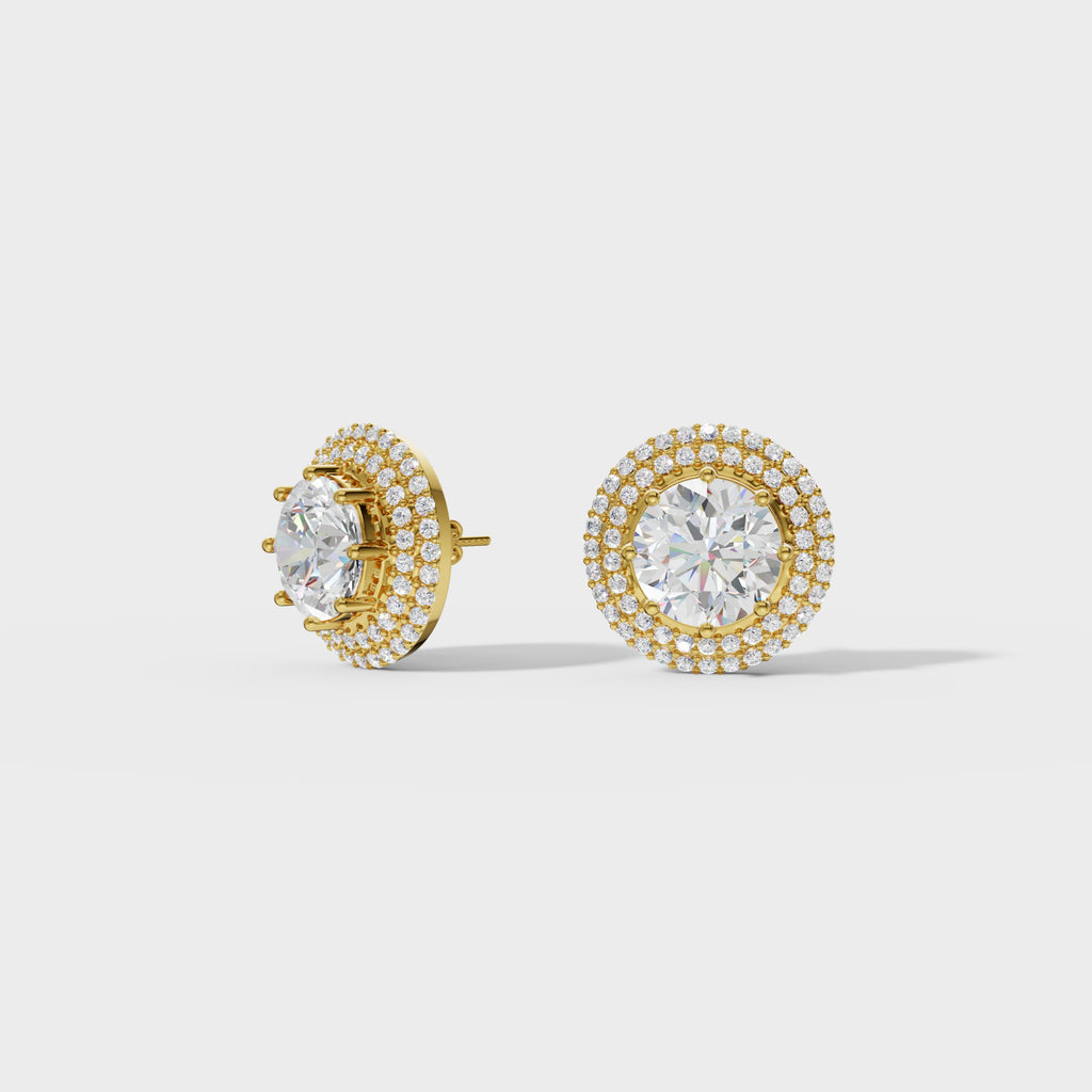 Double Halo Diamond Studs