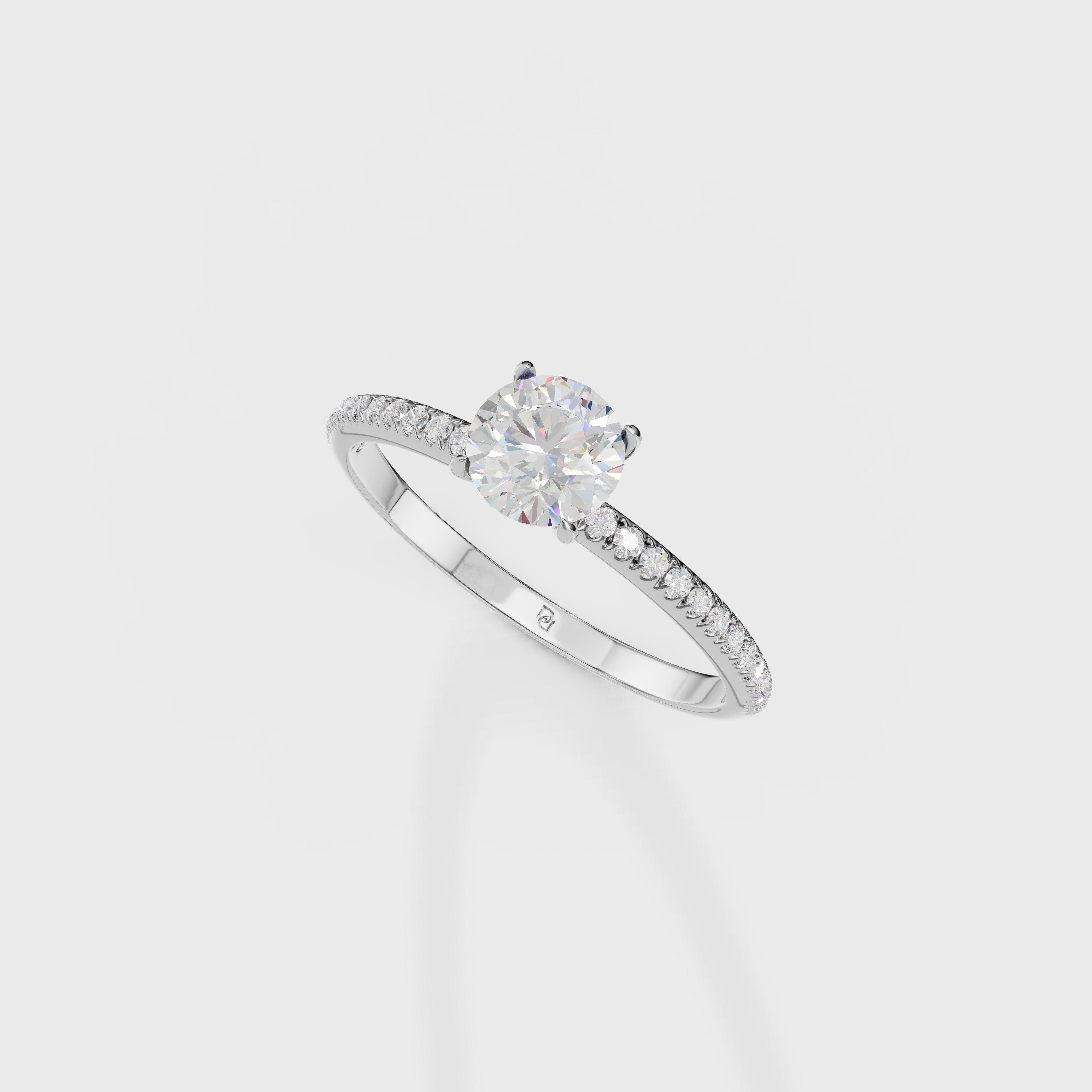 Round Diamond Solitaire Brilliant Engagement Ring
