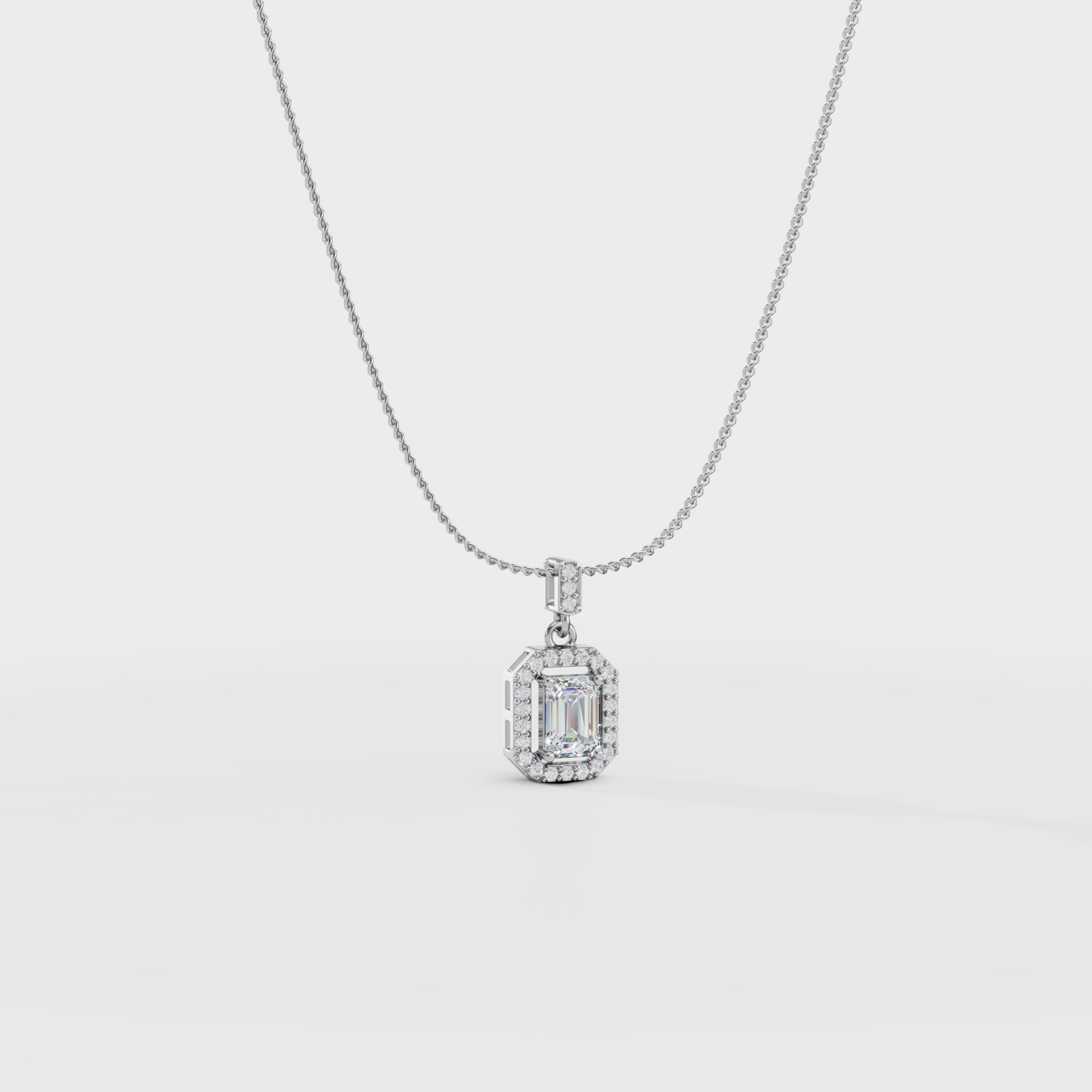 Luxe 1ct Emerald Cut Pendant