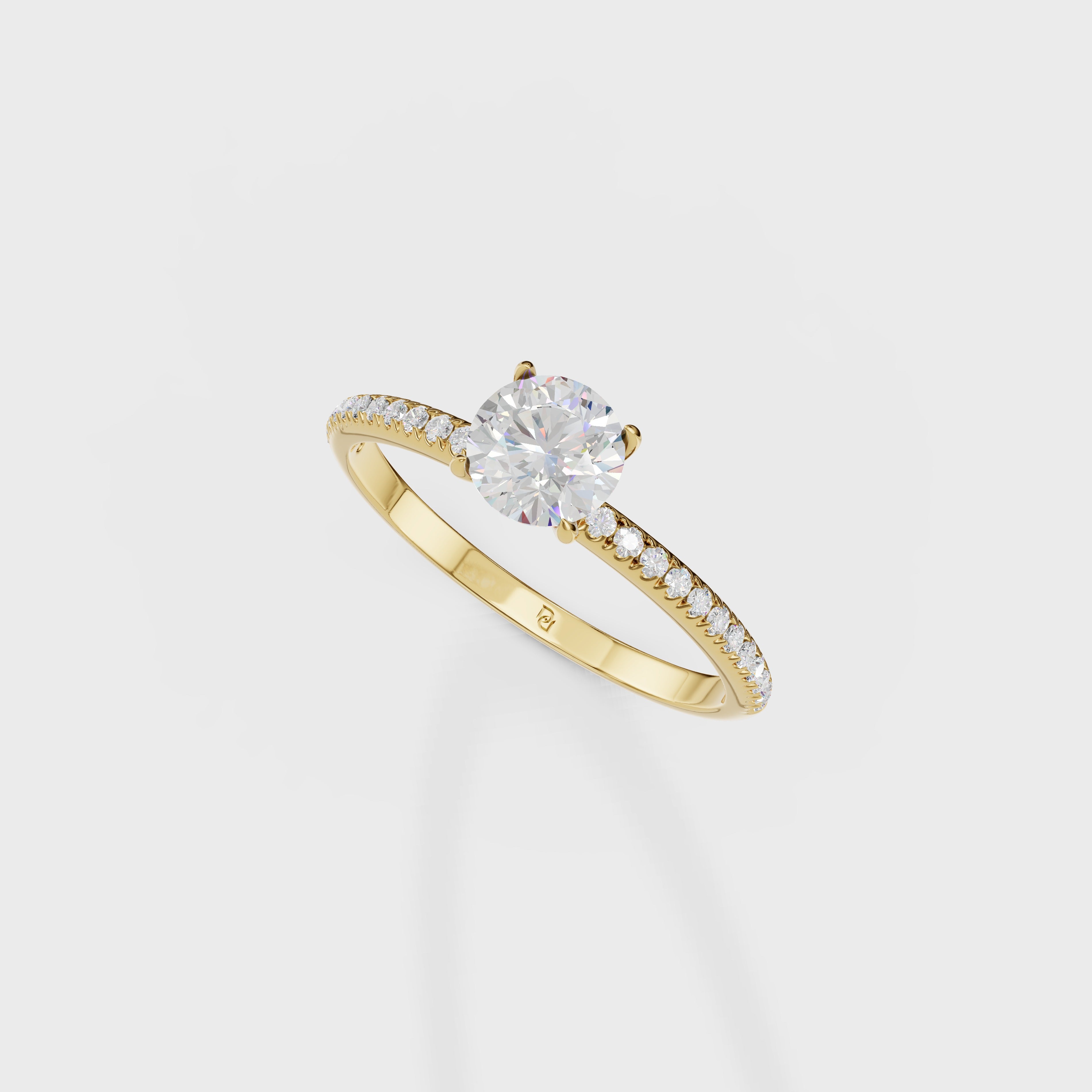 Round Diamond Solitaire Brilliant Engagement Ring