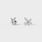 Marquise & Pear Diamond Cluster Earrings