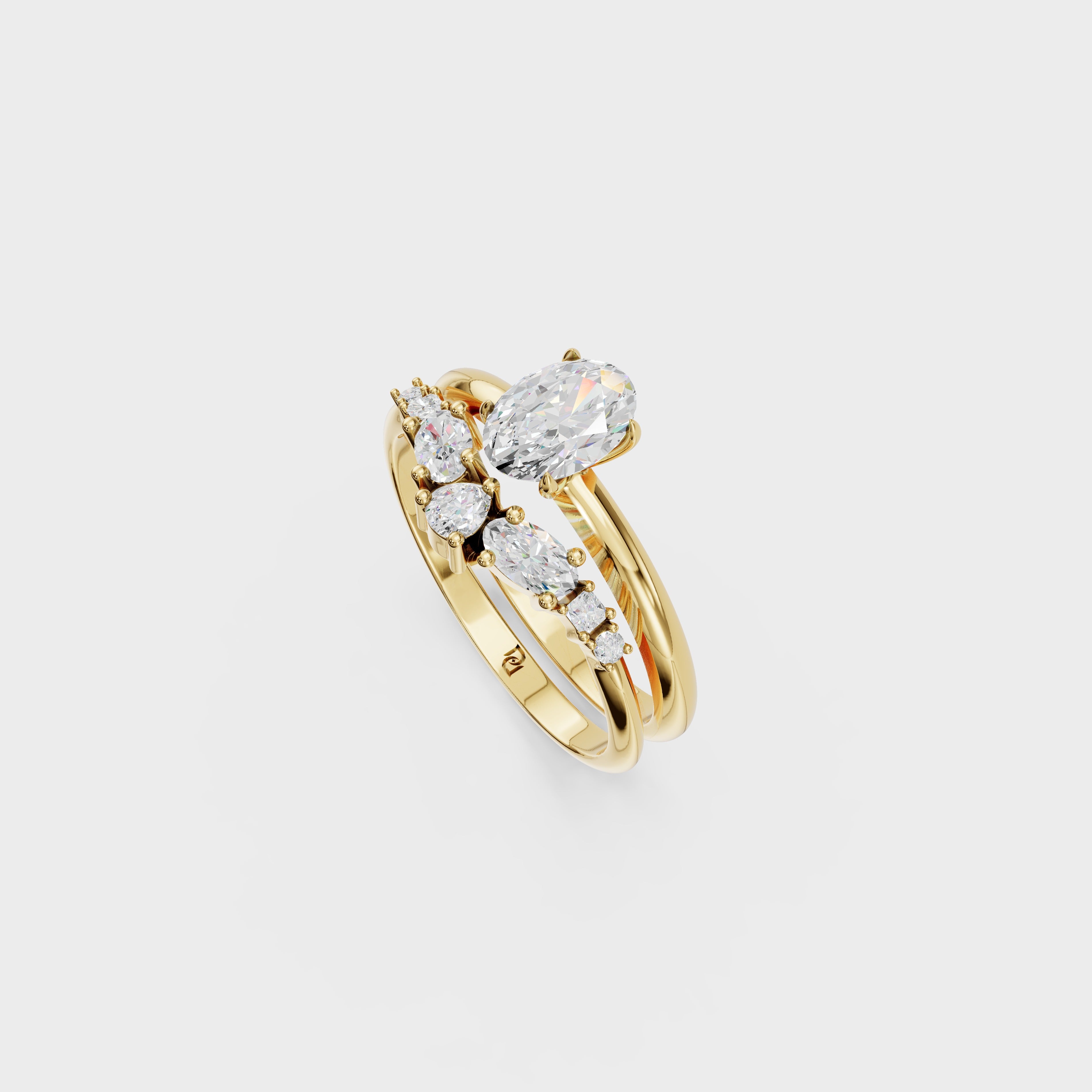 Ethical Elegance Oval Cut Bridal Set