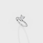 Elegant Radiant Cathedral Style Ring