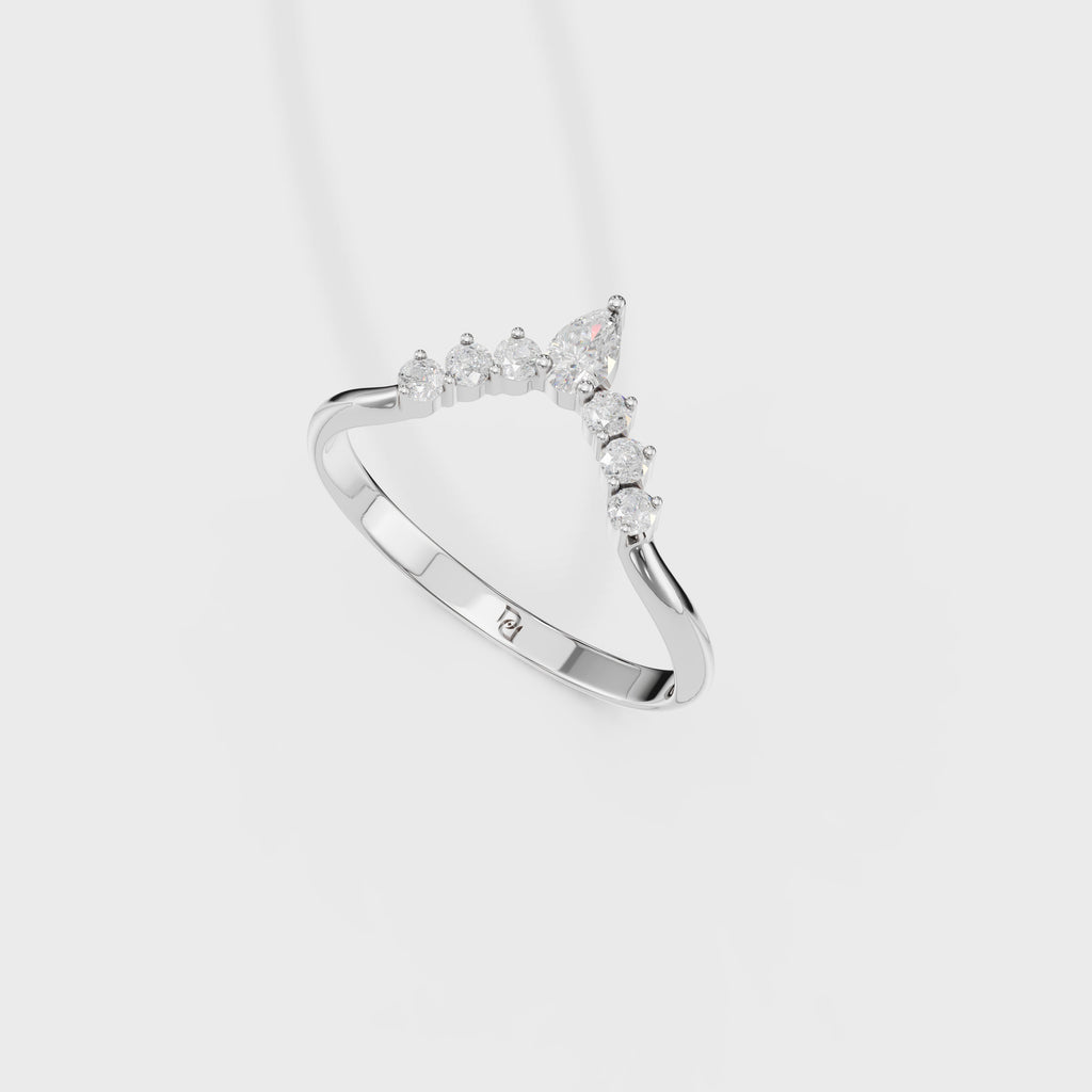 Pear Embrace Wedding Band