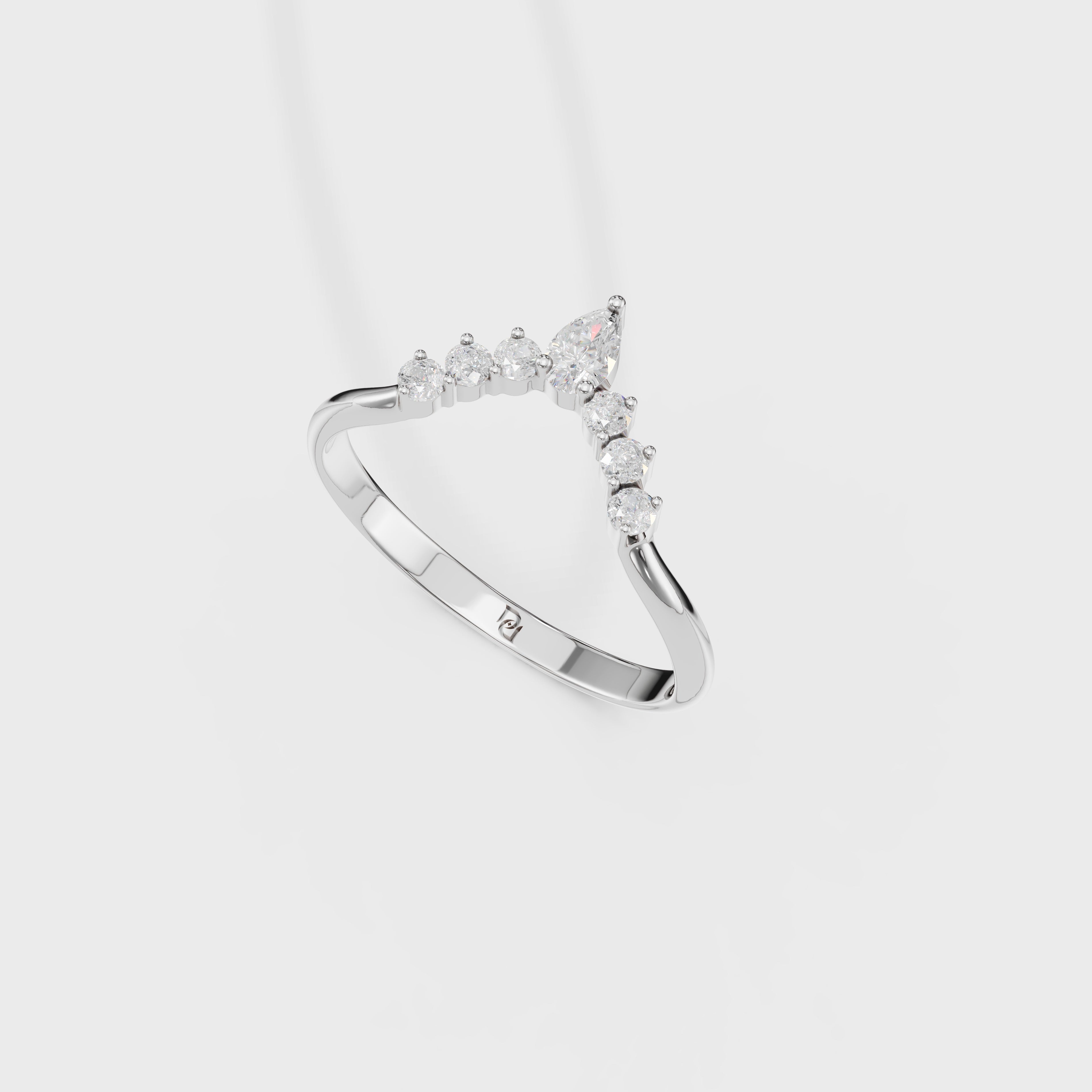 Pear Embrace Wedding Band