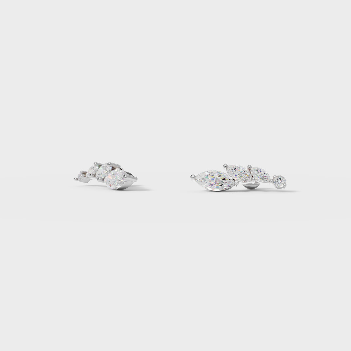 Pear Blossom Diamond Climber Earring