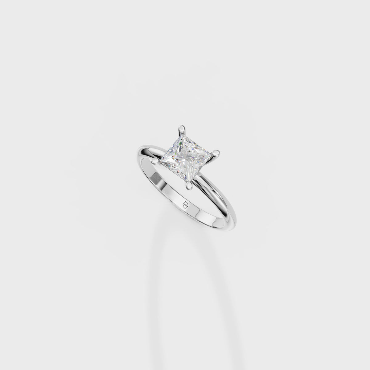 1ct Princess Cut Solitaire Ring