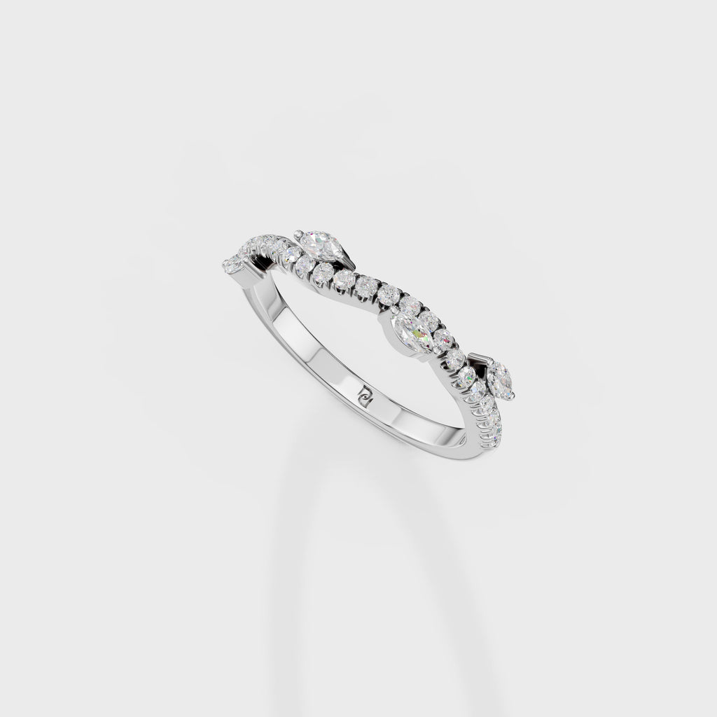 Marquise Tiara Wedding Band