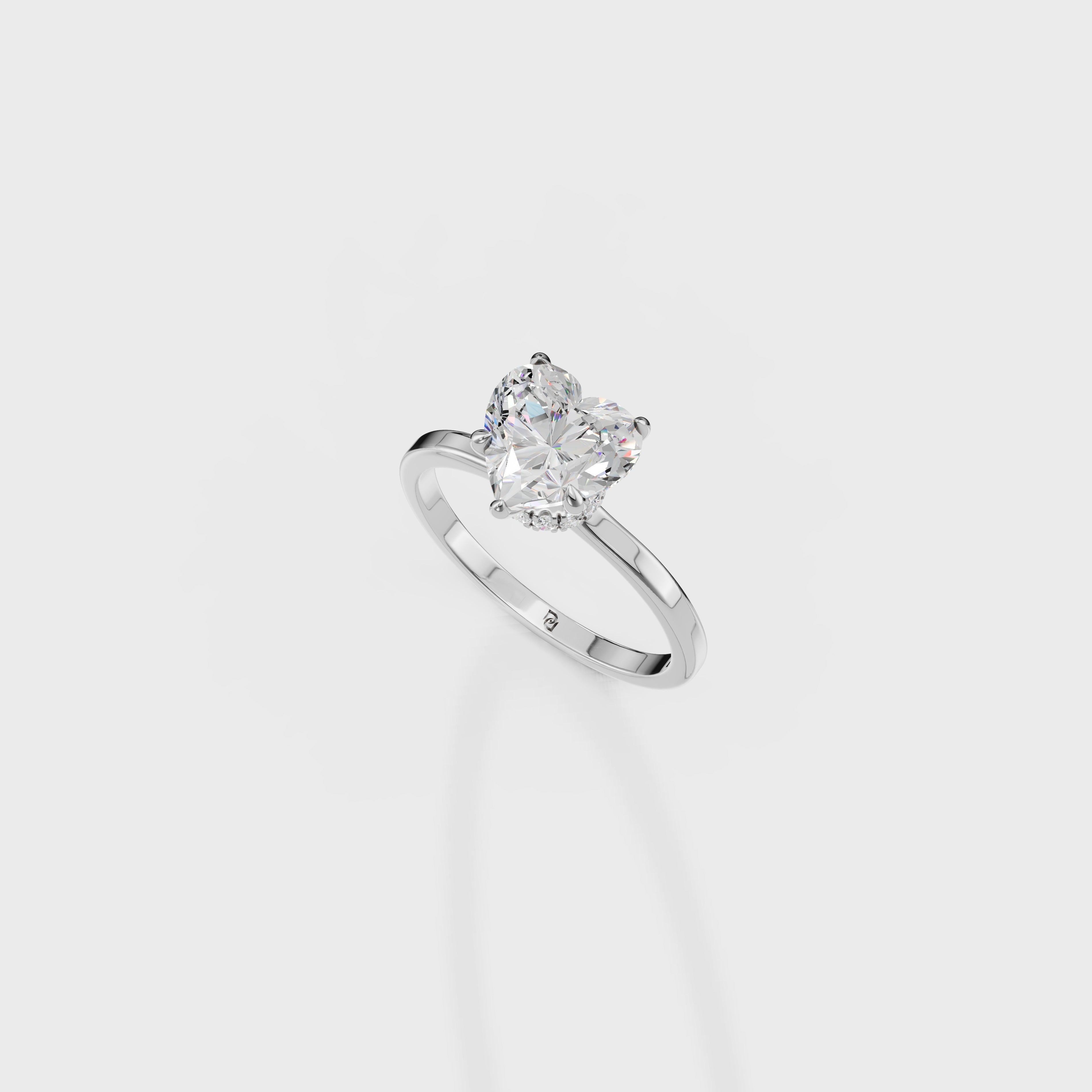 love's Reflection Heart Shape Ring