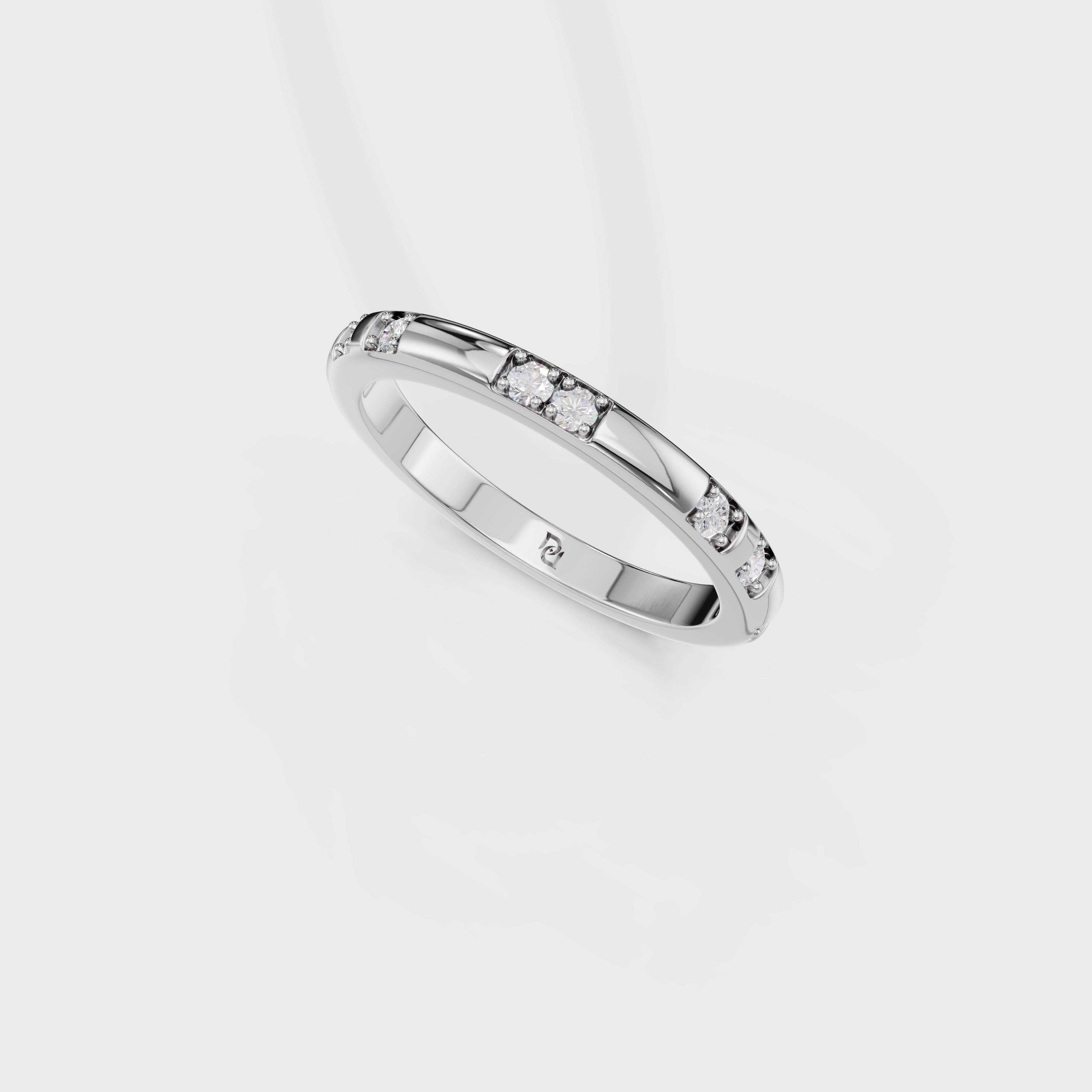 Modern Lines Diamond Wedding Band