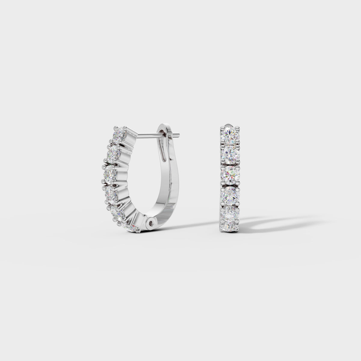 Brilliant Cut Diamond Huggie Hoops