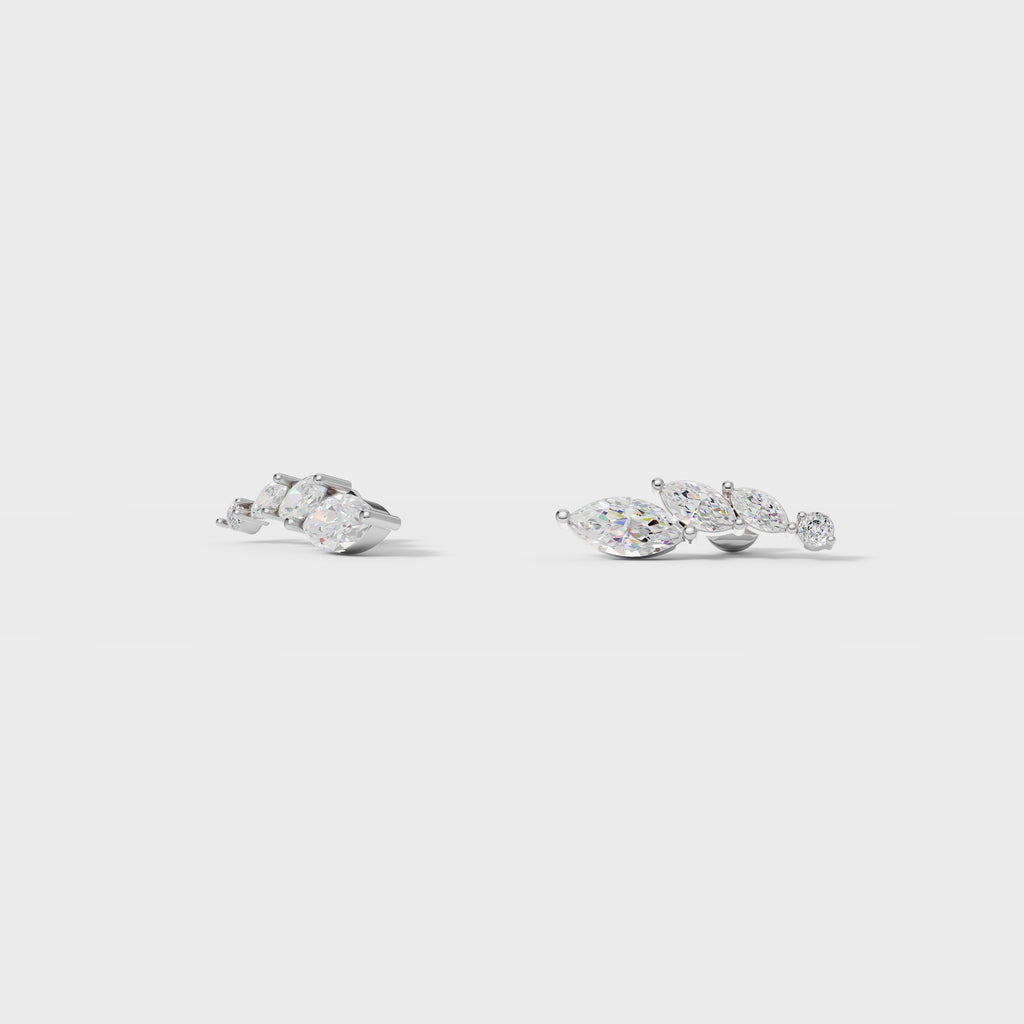 Pear Blossom Diamond Climber Earring