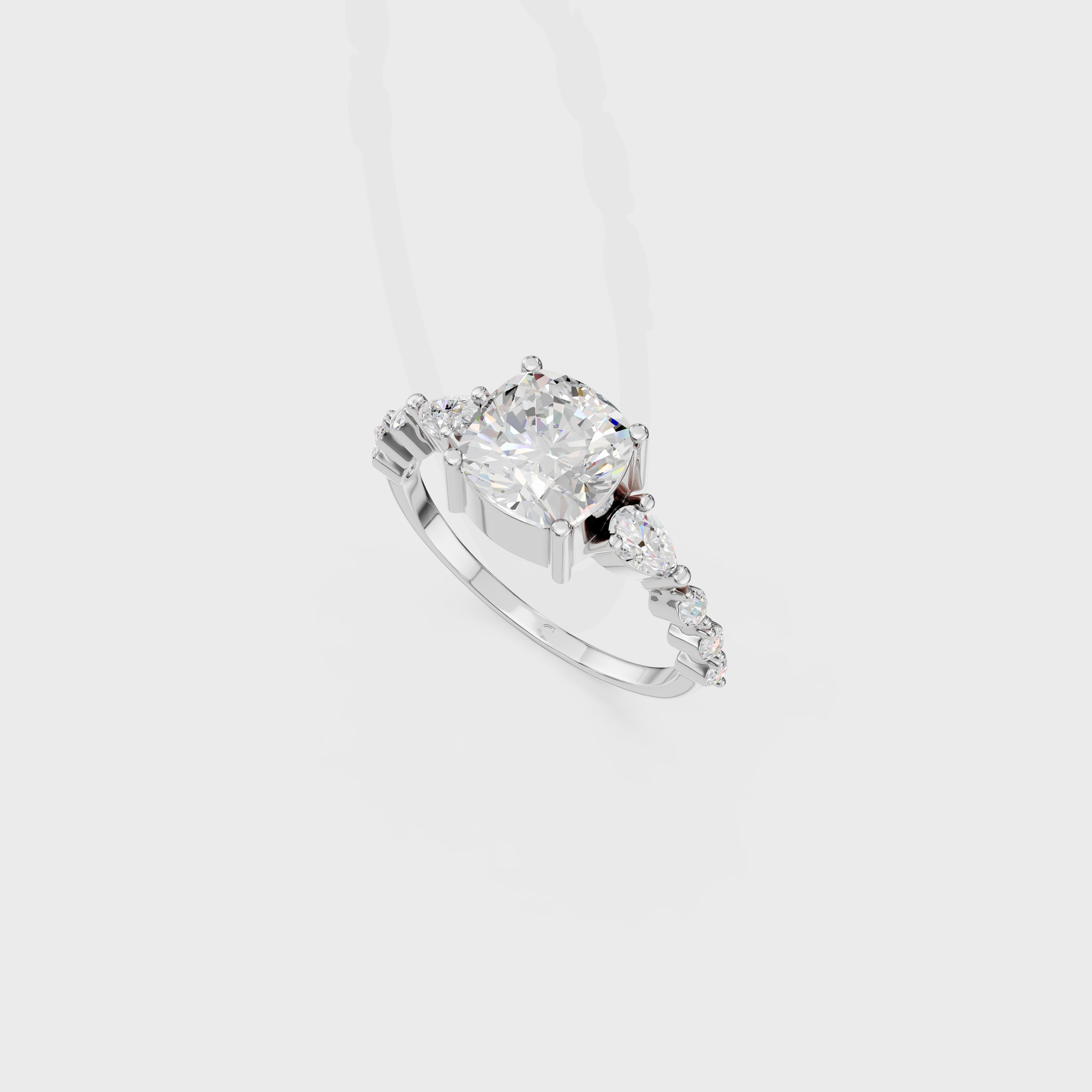Cushion Cut Diamond Ring