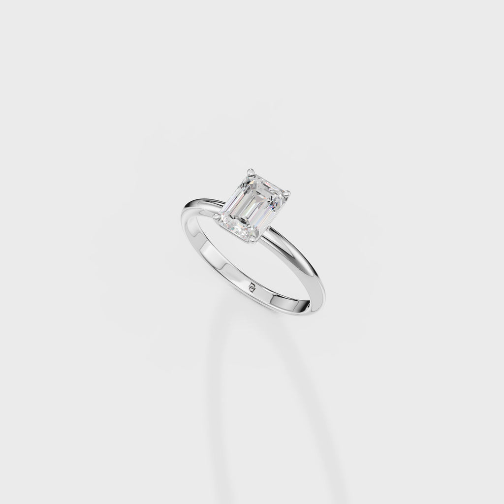 Classic Emerald Cut Solitaire Ring