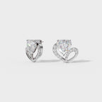 Love's Embrace Diamond Heart Stud Earrings
