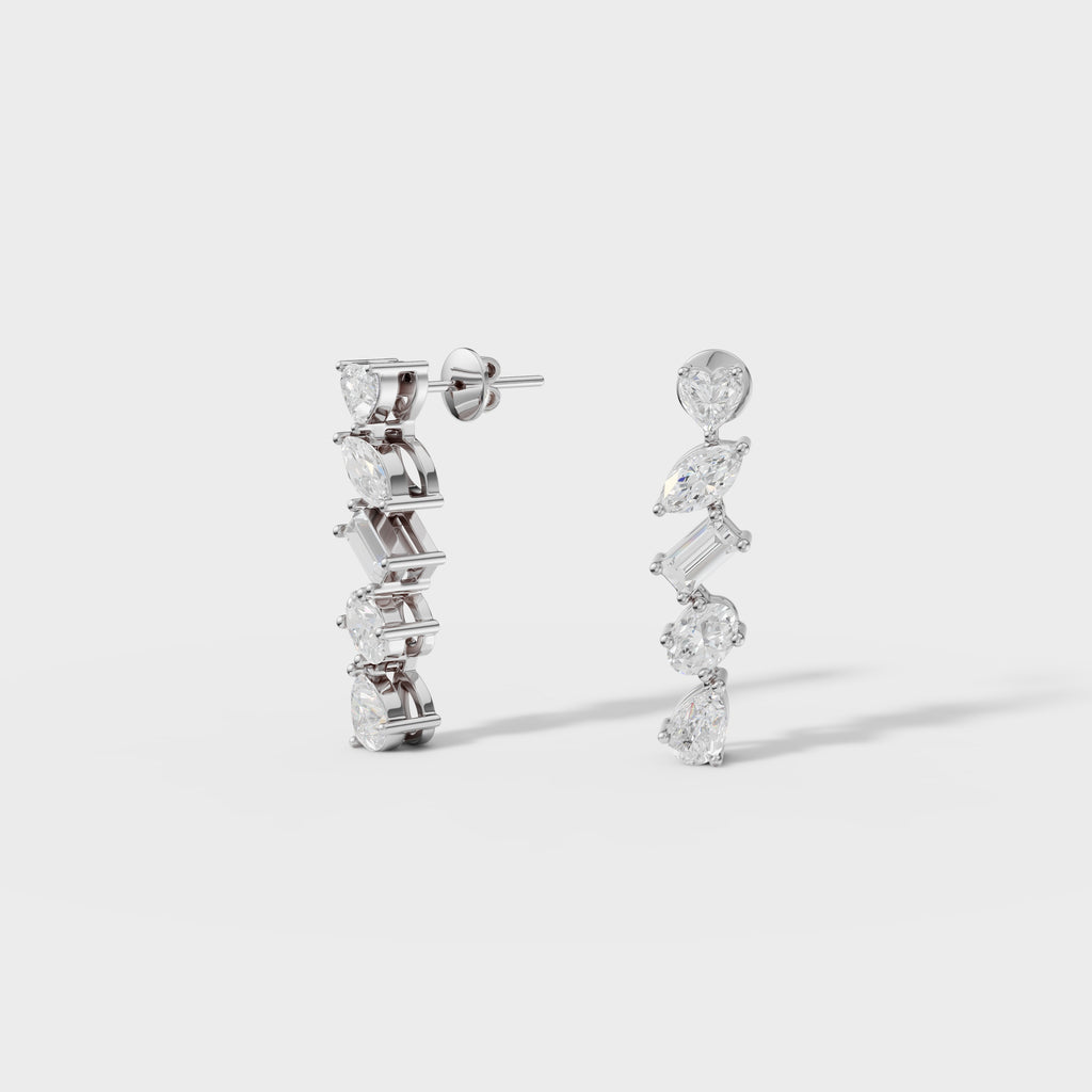 Multi-Cut Drop Earrings