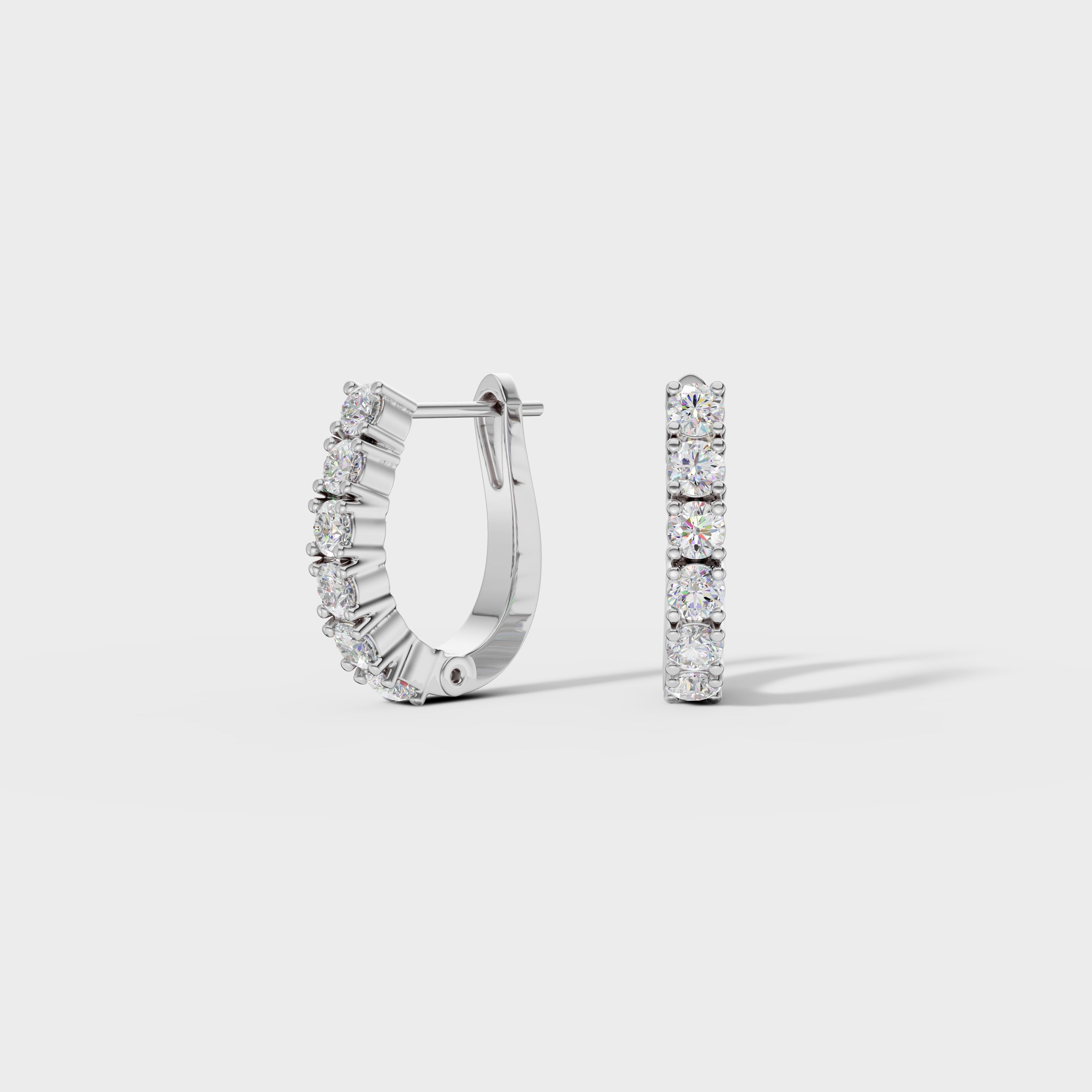 Brilliant Cut Diamond Huggie Hoops