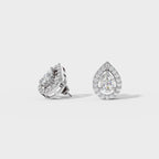 Pear Halo Stud Earrings