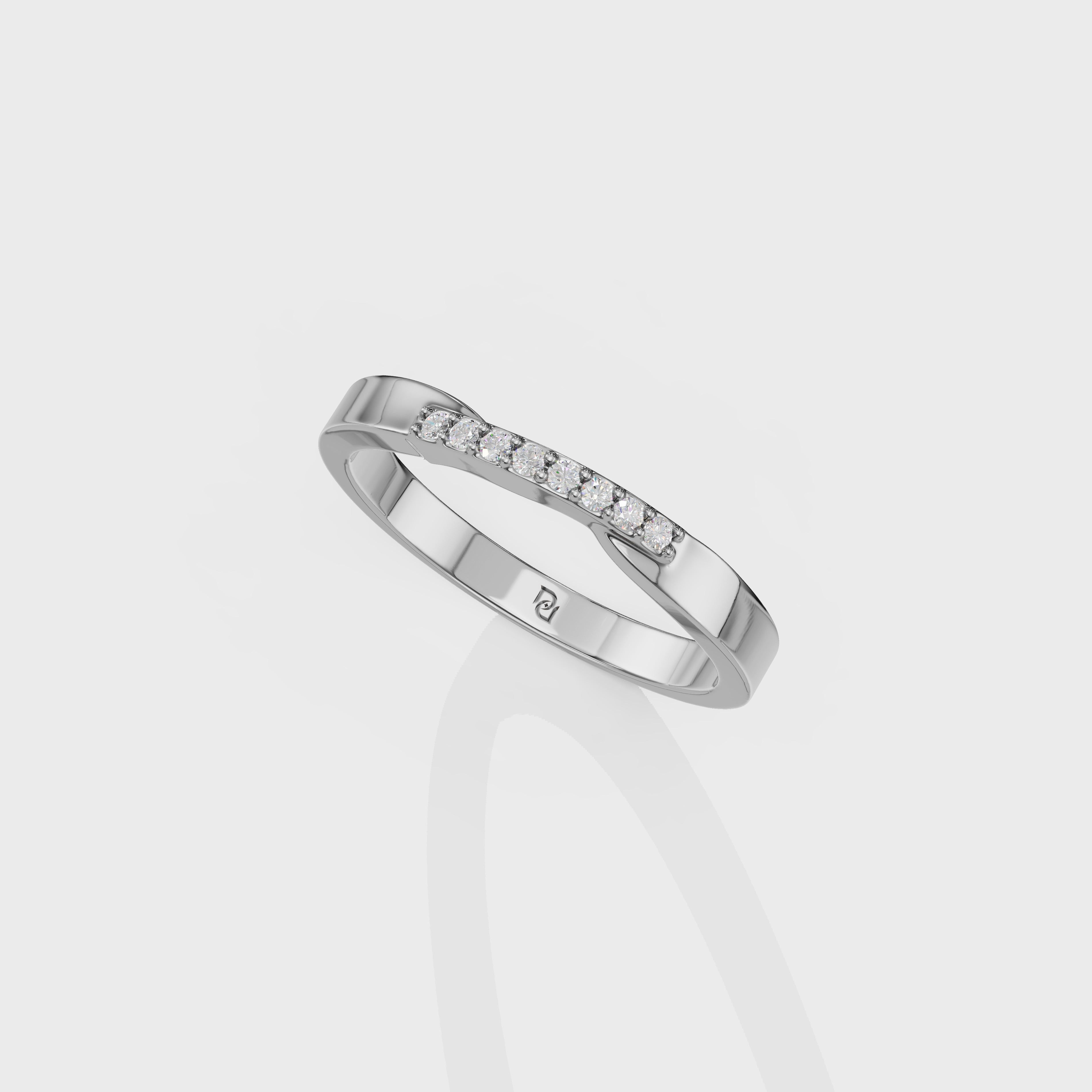 Modern Seven Stone Diamond Wedding Band