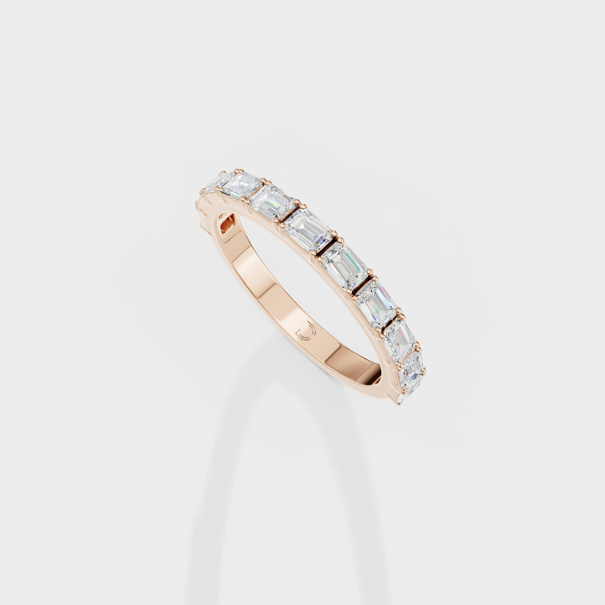 Emerald Cut Diamond Eternity Band