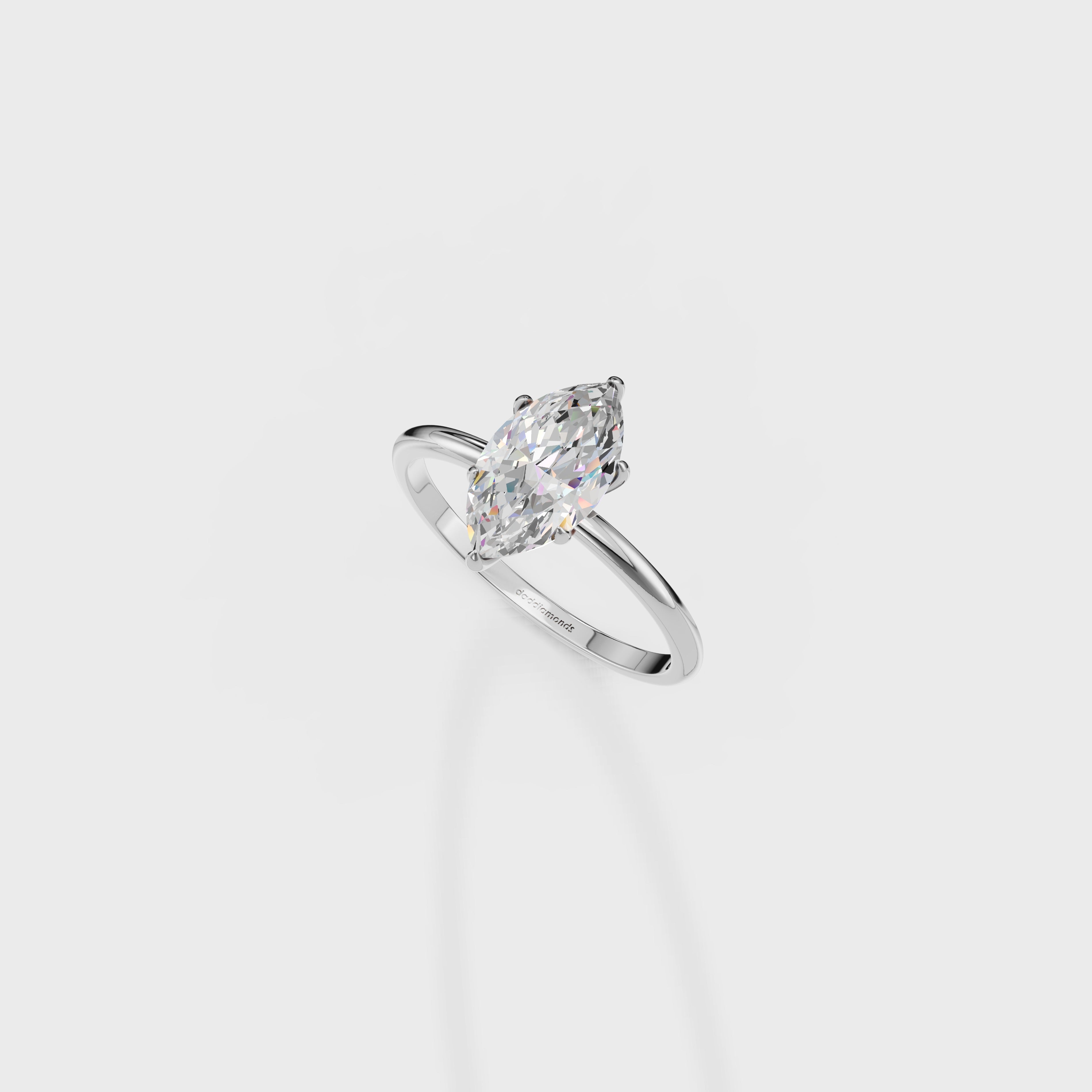 Marquise Cut Diamond Solitaire Ring