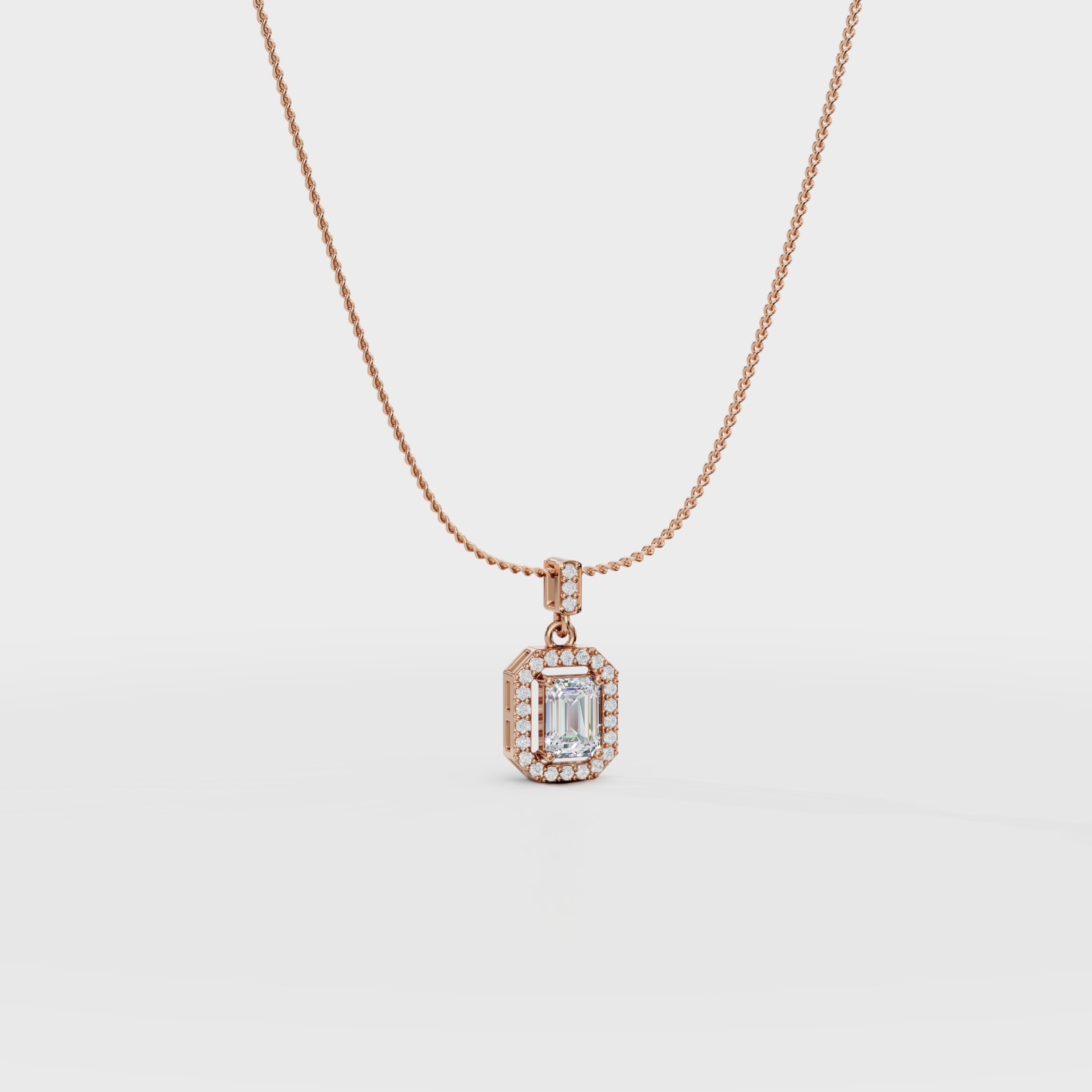 Luxe 1ct Emerald Cut Pendant